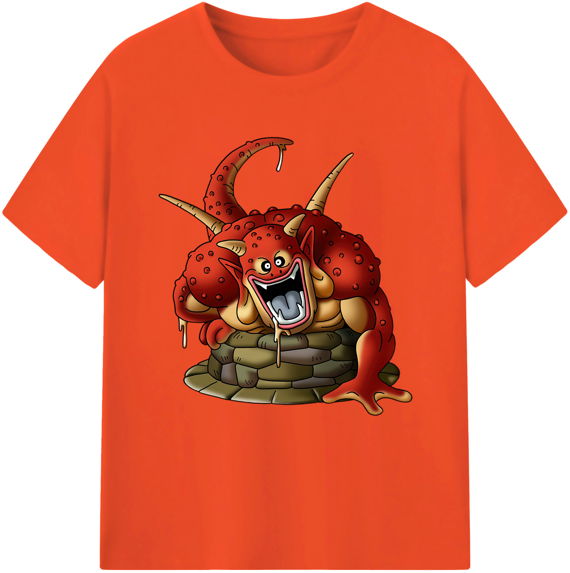 （画像用） ドラゴンクエスト Doragon Kuesuto Dragon Quest 綿100％半袖Tシャツ（フロントプリント）