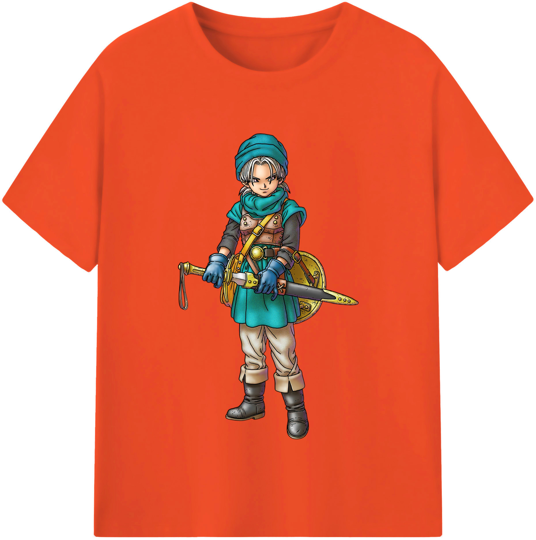（画像用） ドラゴンクエスト Doragon Kuesuto Dragon Quest 綿100％半袖Tシャツ（フロントプリント）