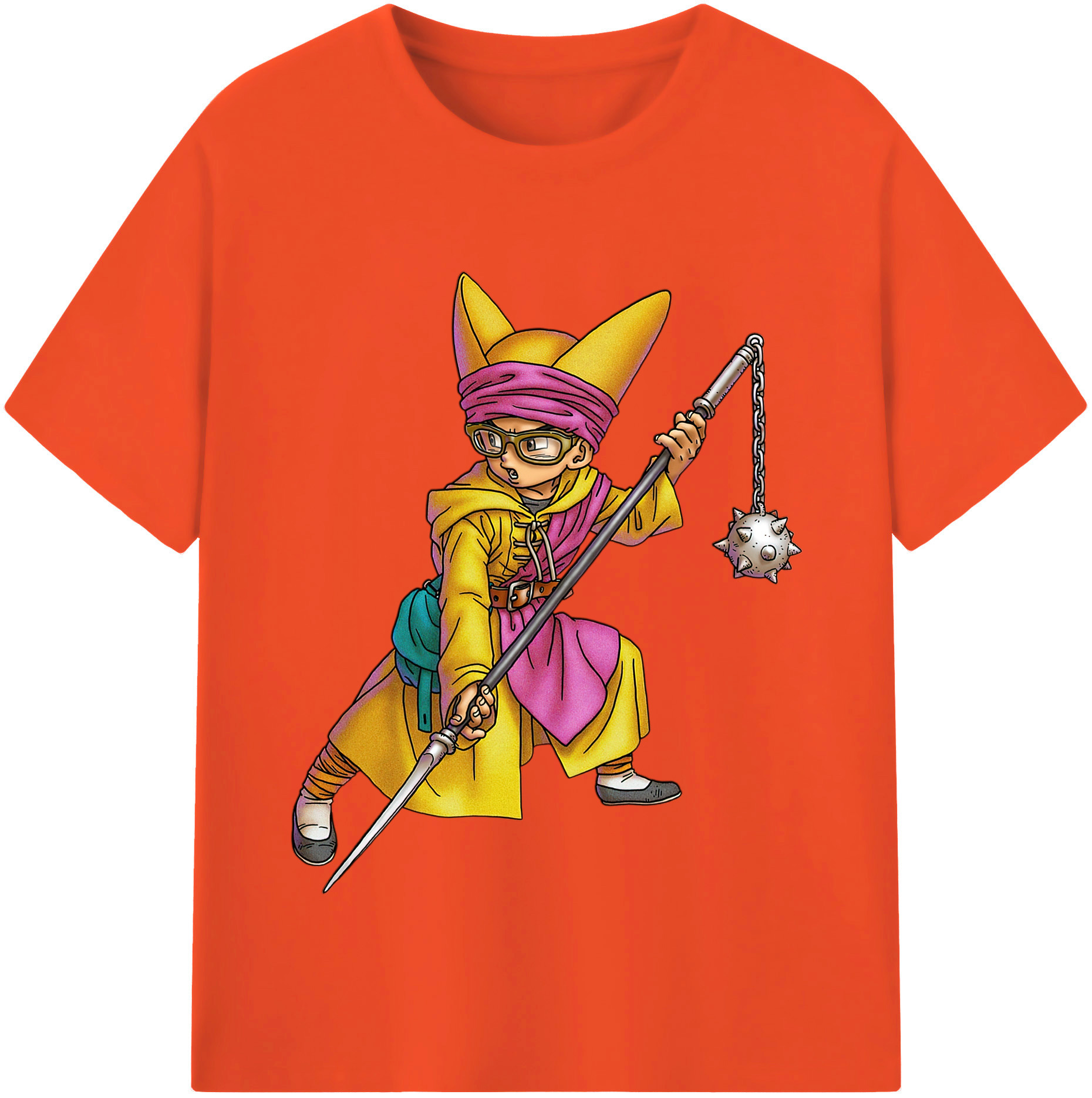 （画像用） ドラゴンクエスト Doragon Kuesuto Dragon Quest 綿100％半袖Tシャツ（フロントプリント）