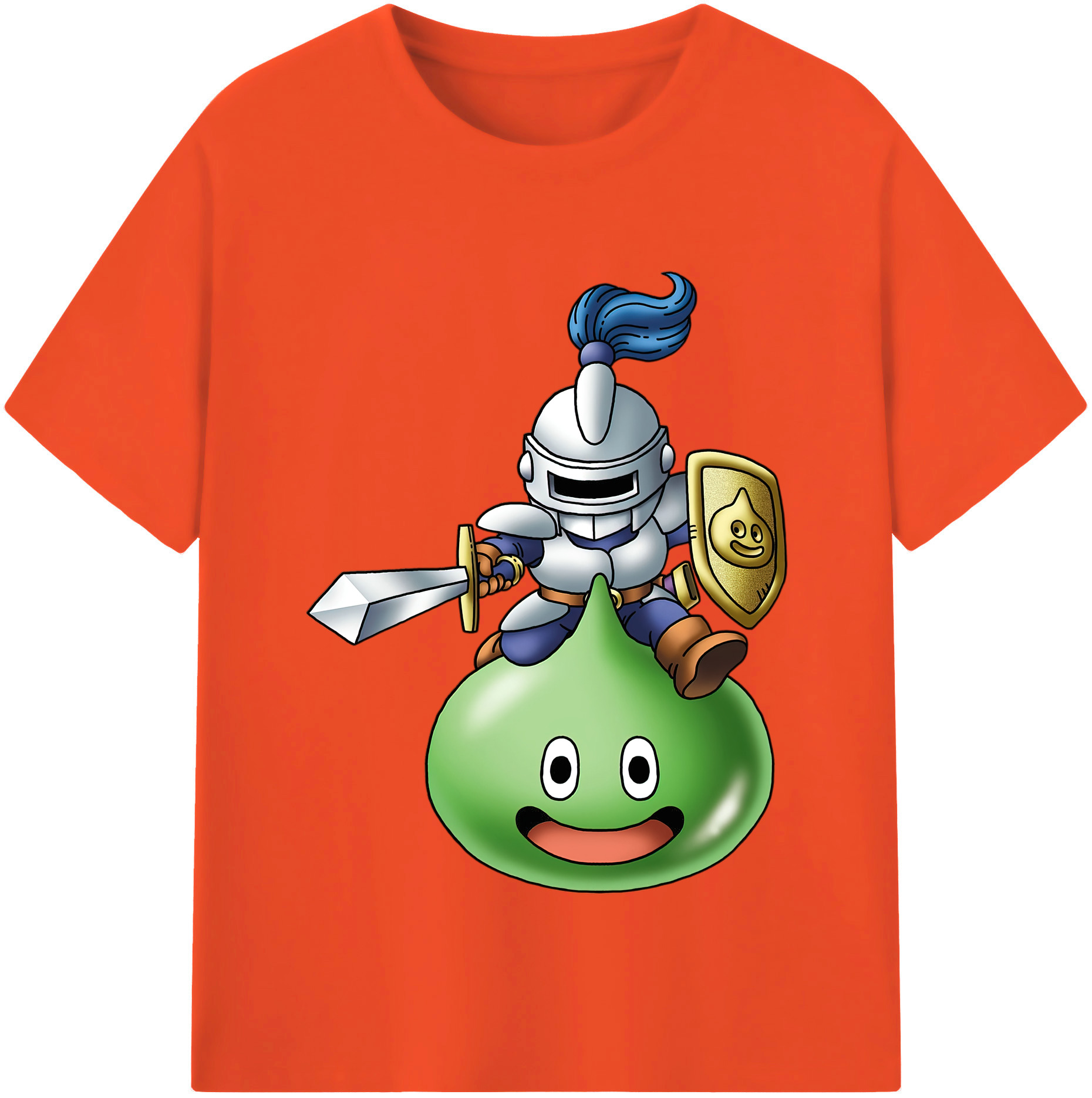 （画像用） ドラゴンクエスト Doragon Kuesuto Dragon Quest 綿100％半袖Tシャツ（フロントプリント）