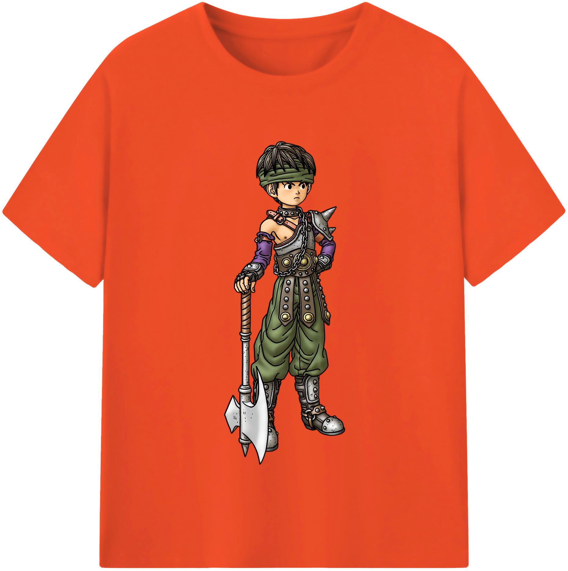 （画像用） ドラゴンクエスト Doragon Kuesuto Dragon Quest 綿100％半袖Tシャツ（フロントプリント）