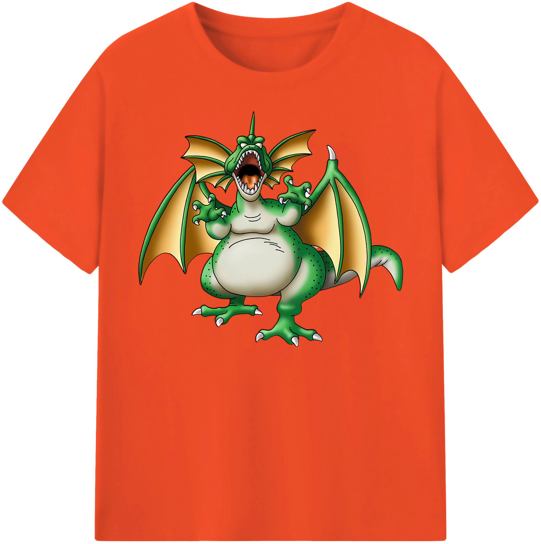 （画像用） ドラゴンクエスト Doragon Kuesuto Dragon Quest 綿100％半袖Tシャツ（フロントプリント）