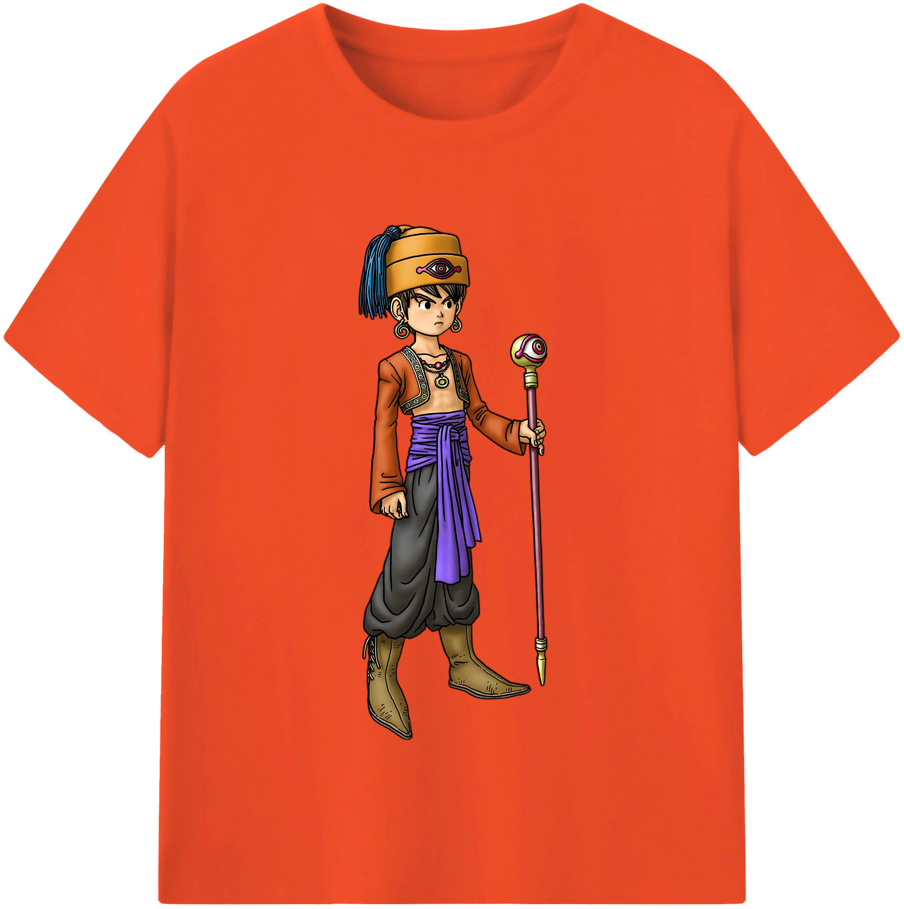 （画像用） ドラゴンクエスト Doragon Kuesuto Dragon Quest 綿100％半袖Tシャツ（フロントプリント）