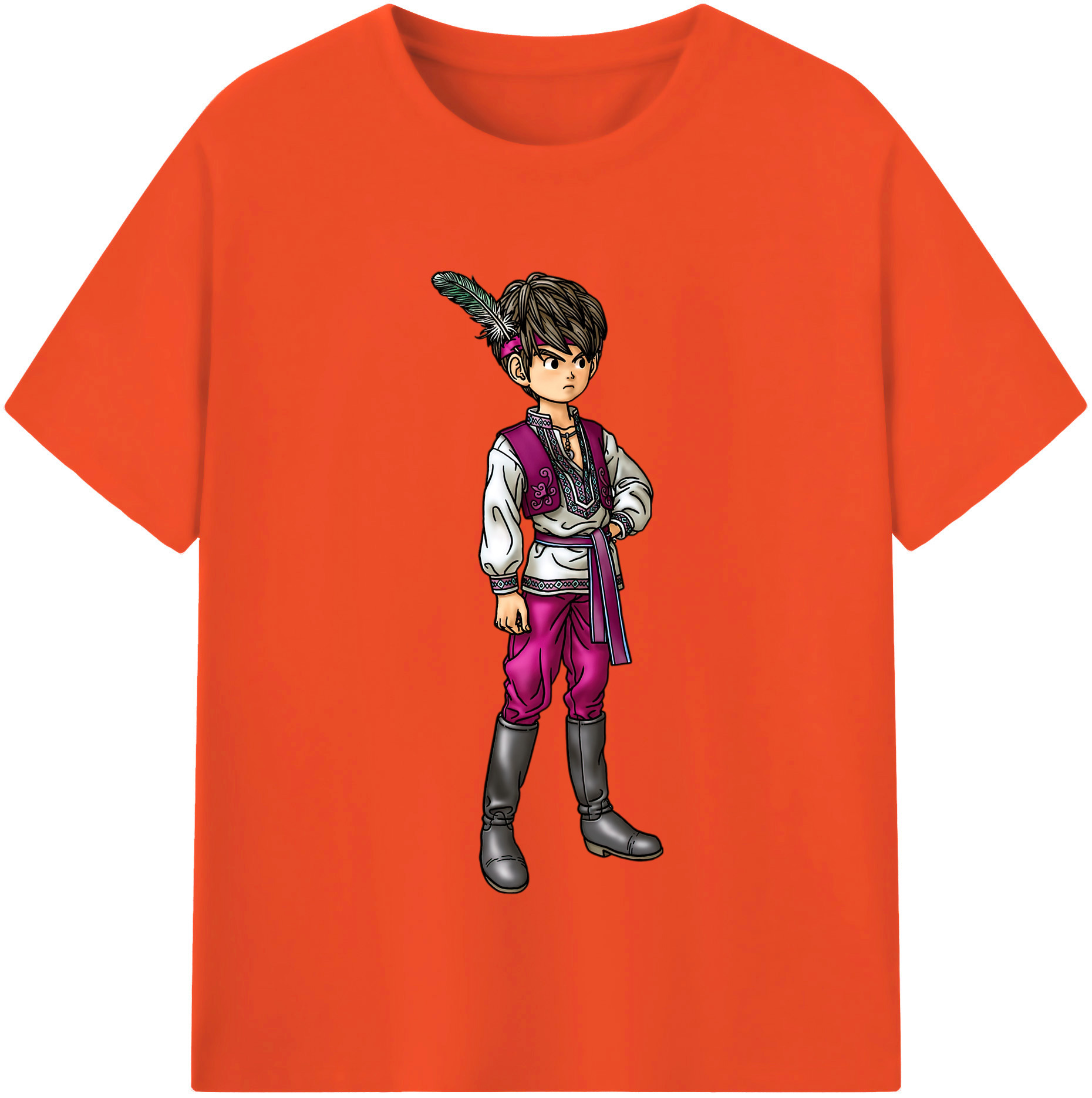 （画像用） ドラゴンクエスト Doragon Kuesuto Dragon Quest 綿100％半袖Tシャツ（フロントプリント）