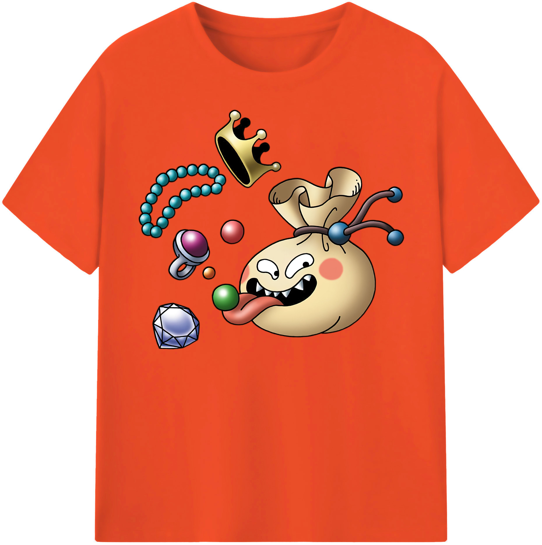 （画像用） ドラゴンクエスト Doragon Kuesuto Dragon Quest 綿100％半袖Tシャツ（フロントプリント）