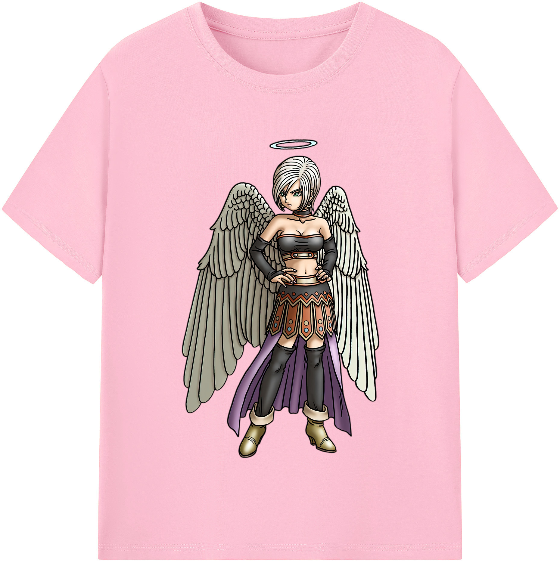 （画像用） ドラゴンクエスト Doragon Kuesuto Dragon Quest 綿100％半袖Tシャツ（フロントプリント）