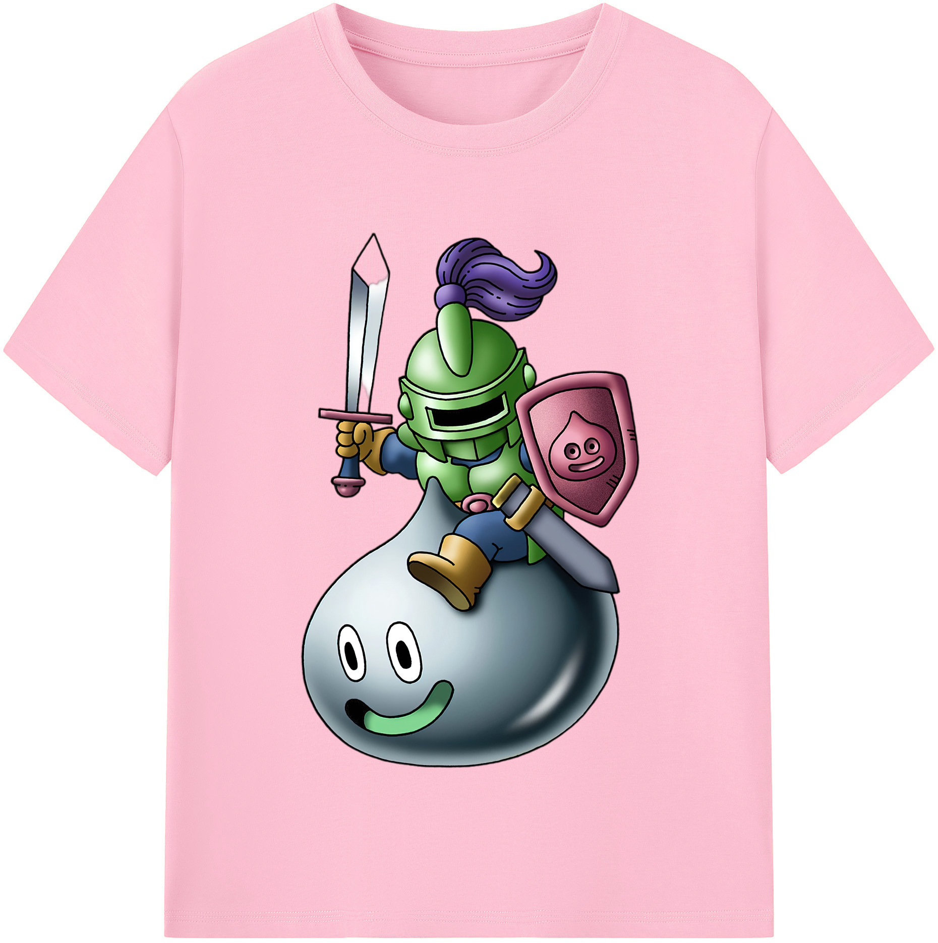 （画像用） ドラゴンクエスト Doragon Kuesuto Dragon Quest 綿100％半袖Tシャツ（フロントプリント）