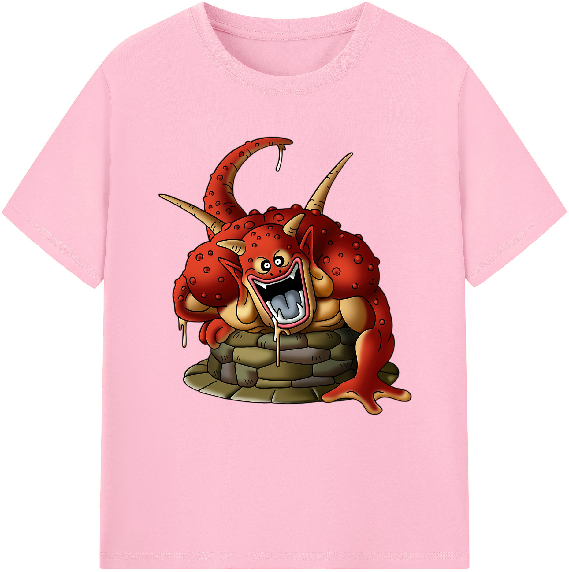 （画像用） ドラゴンクエスト Doragon Kuesuto Dragon Quest 綿100％半袖Tシャツ（フロントプリント）