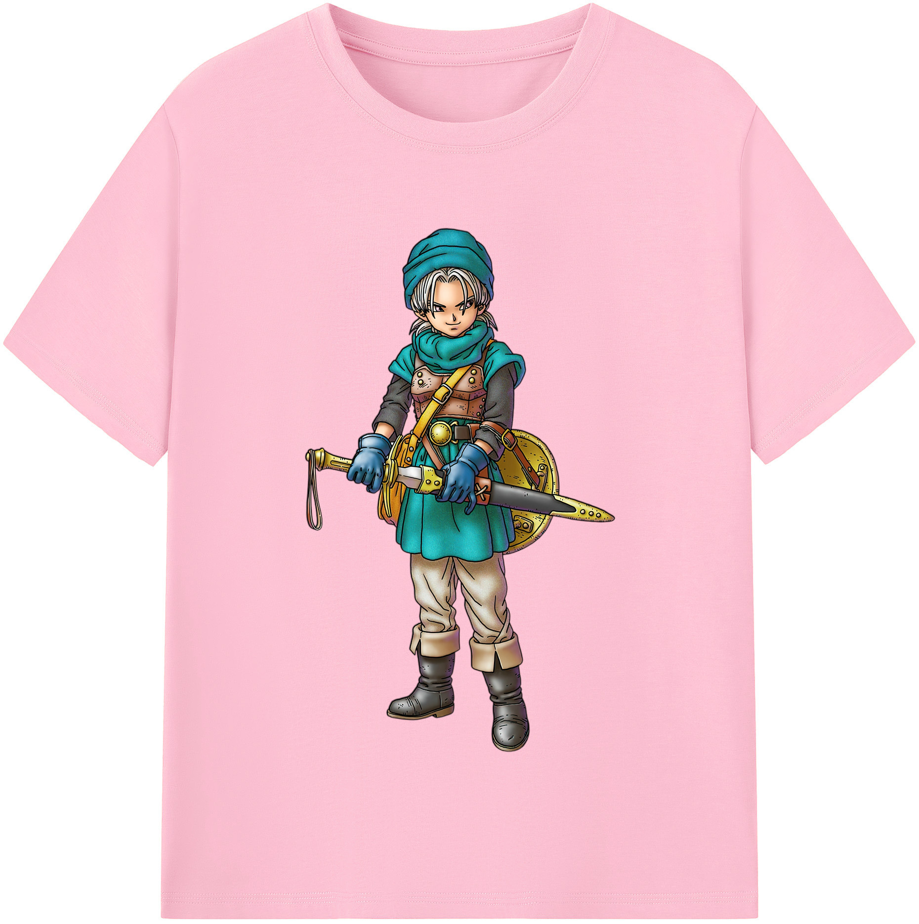 （画像用） ドラゴンクエスト Doragon Kuesuto Dragon Quest 綿100％半袖Tシャツ（フロントプリント）