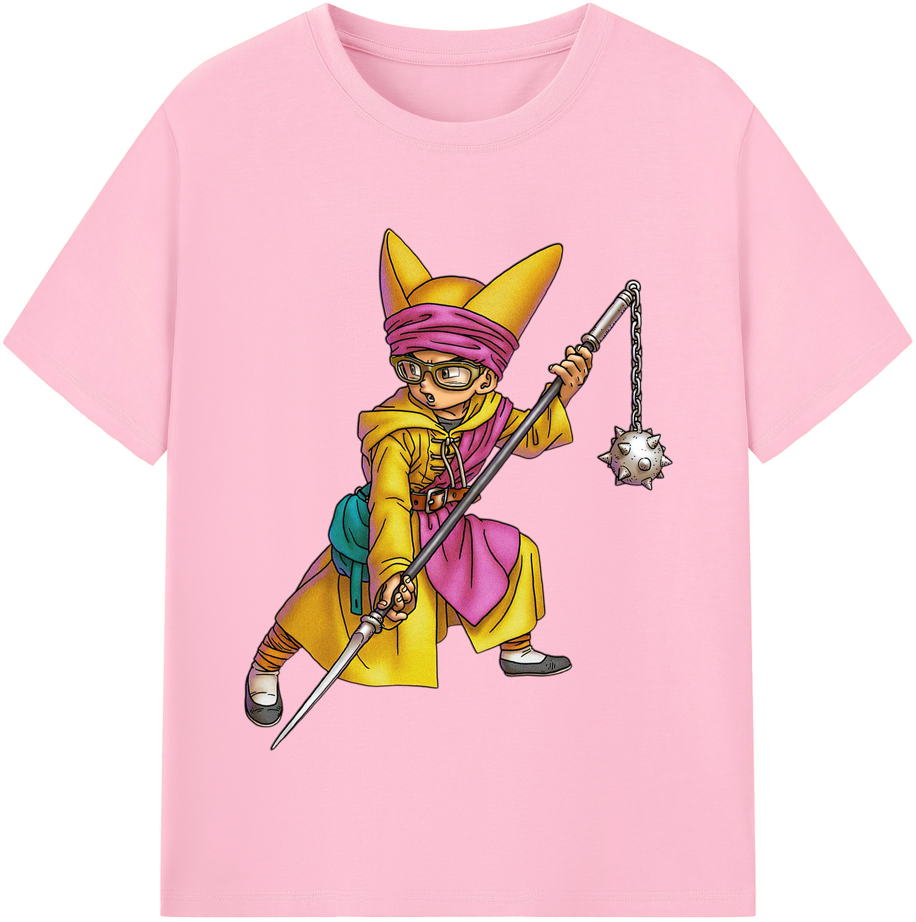 （画像用） ドラゴンクエスト Doragon Kuesuto Dragon Quest 綿100％半袖Tシャツ（フロントプリント）