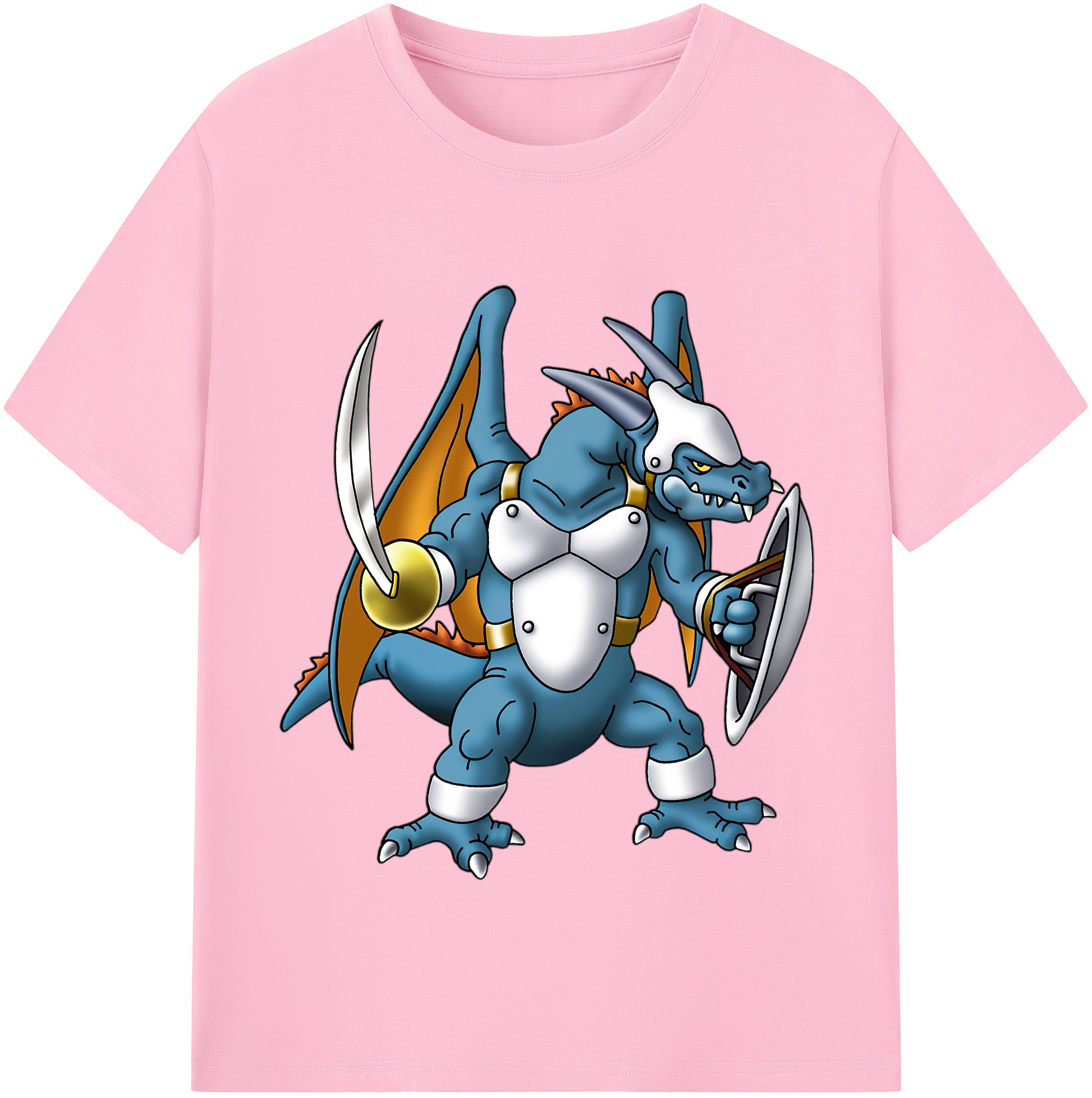 （画像用） ドラゴンクエスト Doragon Kuesuto Dragon Quest 綿100％半袖Tシャツ（フロントプリント）