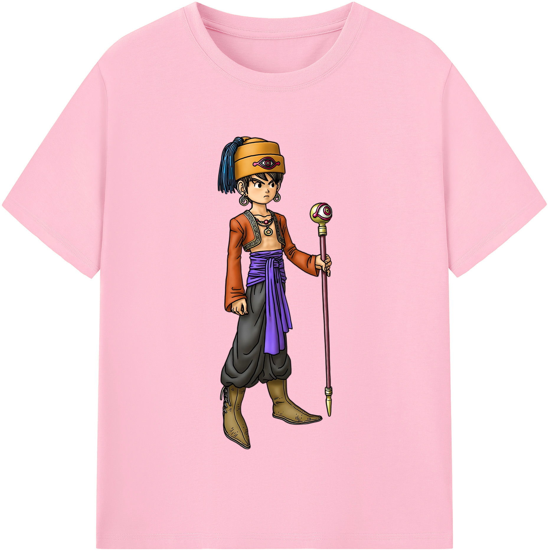 （画像用） ドラゴンクエスト Doragon Kuesuto Dragon Quest 綿100％半袖Tシャツ（フロントプリント）