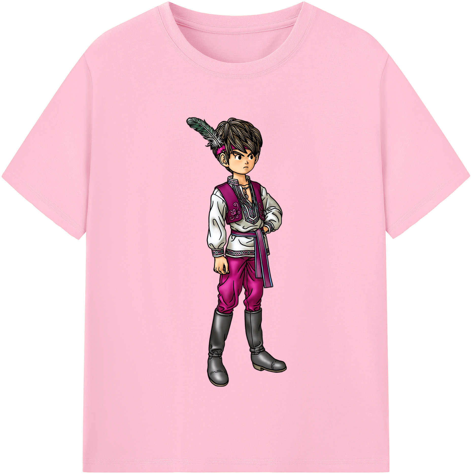 （画像用） ドラゴンクエスト Doragon Kuesuto Dragon Quest 綿100％半袖Tシャツ（フロントプリント）