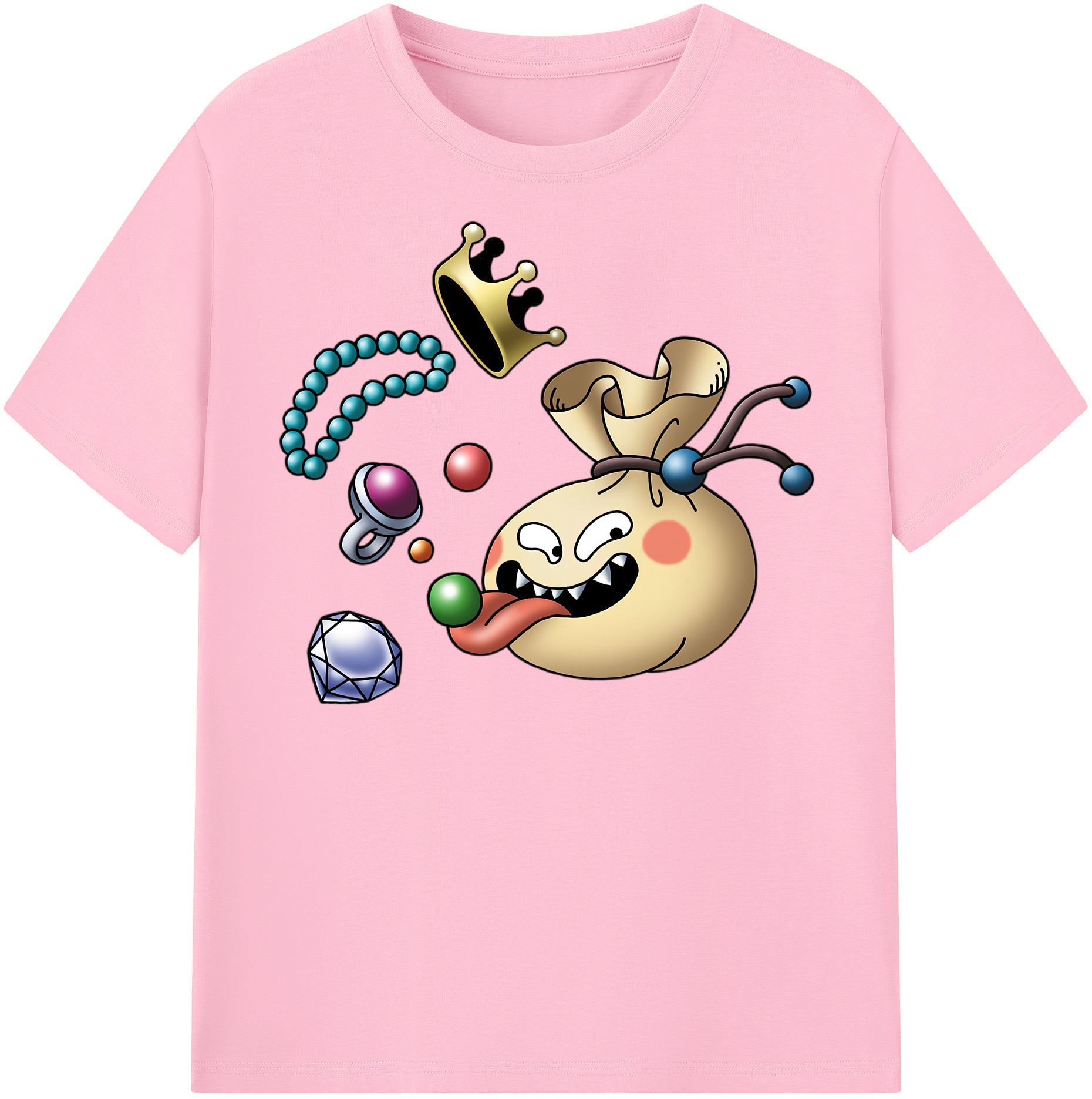 （画像用） ドラゴンクエスト Doragon Kuesuto Dragon Quest 綿100％半袖Tシャツ（フロントプリント）