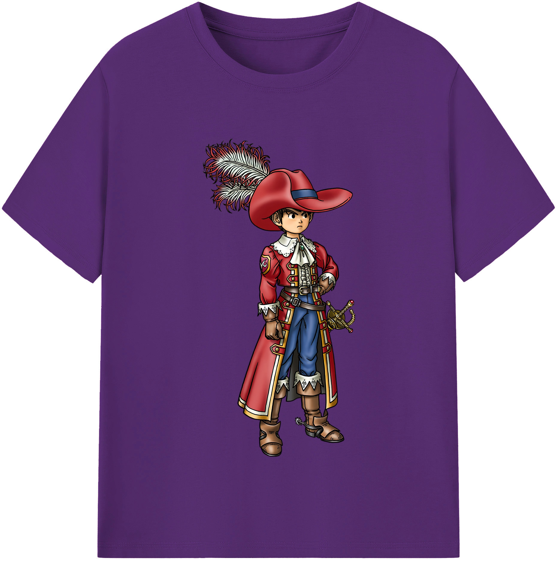 （画像用） ドラゴンクエスト Doragon Kuesuto Dragon Quest 綿100％半袖Tシャツ（フロントプリント）