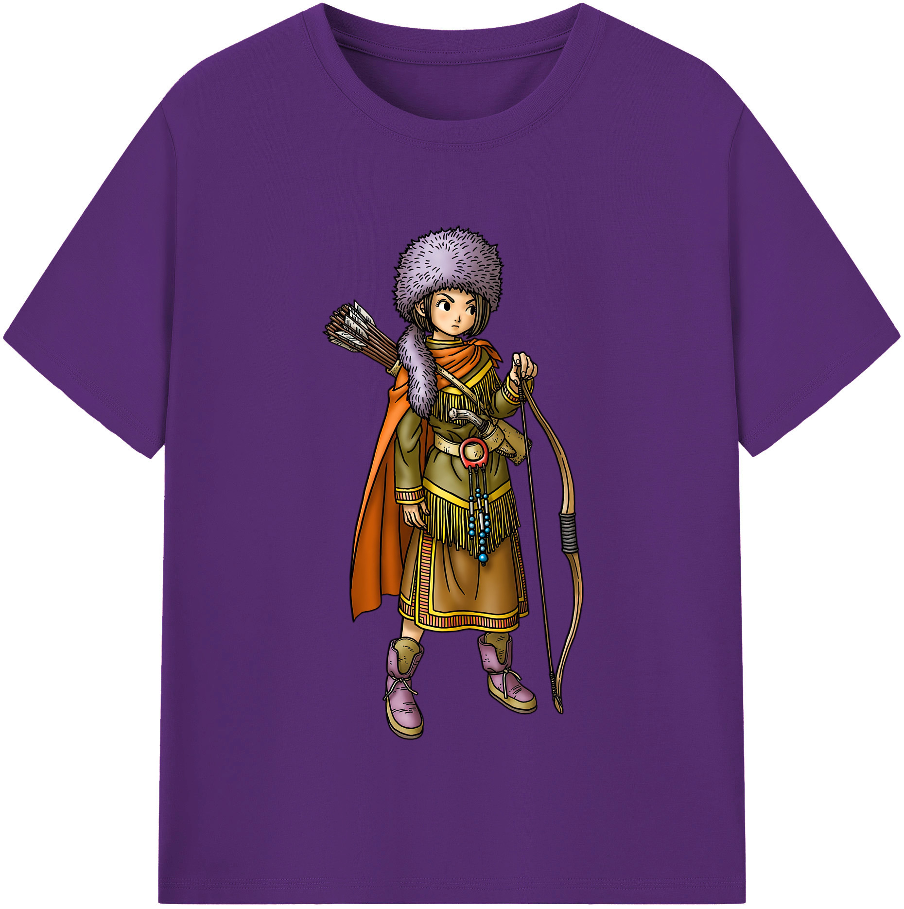 （画像用） ドラゴンクエスト Doragon Kuesuto Dragon Quest 綿100％半袖Tシャツ（フロントプリント）