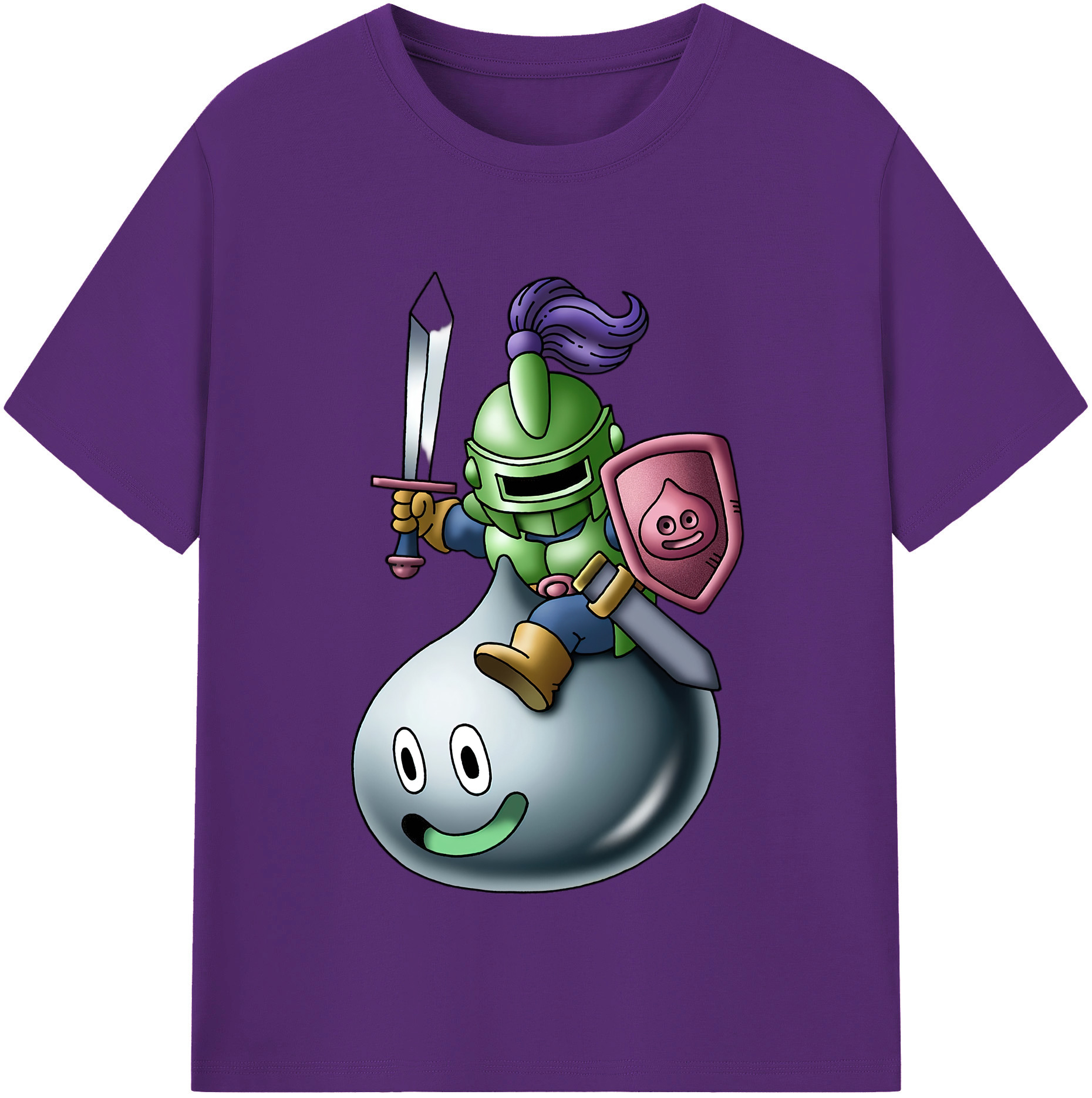 （画像用） ドラゴンクエスト Doragon Kuesuto Dragon Quest 綿100％半袖Tシャツ（フロントプリント）