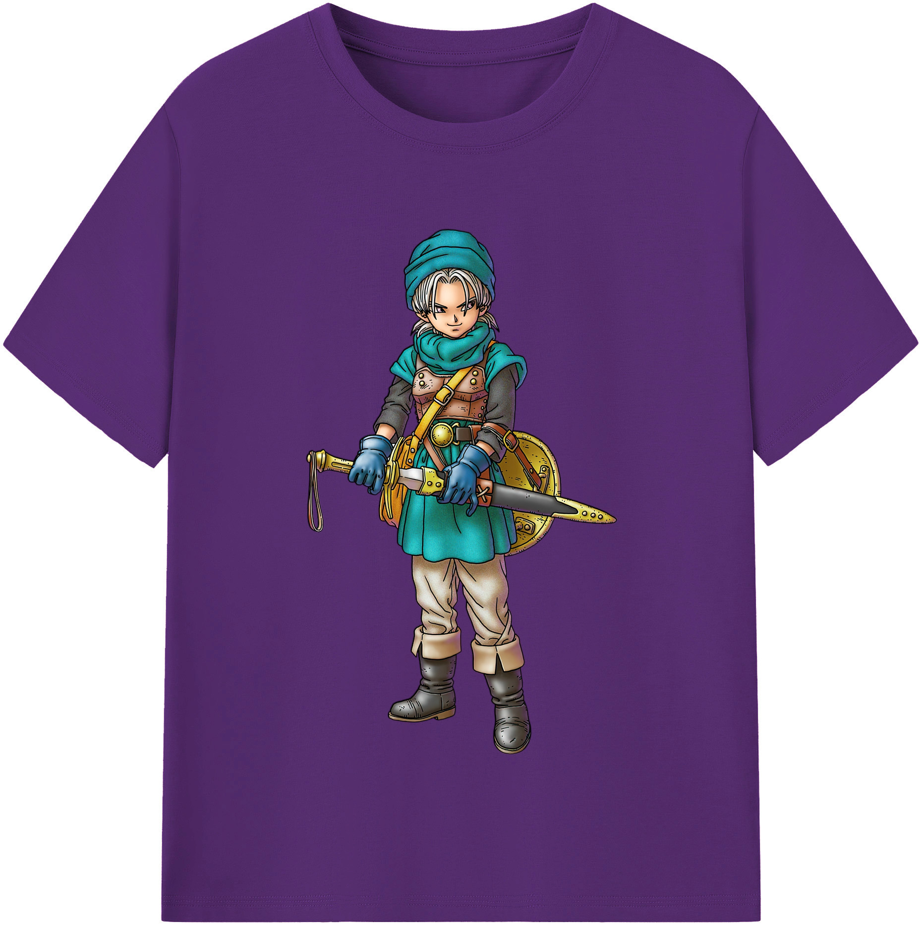 （画像用） ドラゴンクエスト Doragon Kuesuto Dragon Quest 綿100％半袖Tシャツ（フロントプリント）