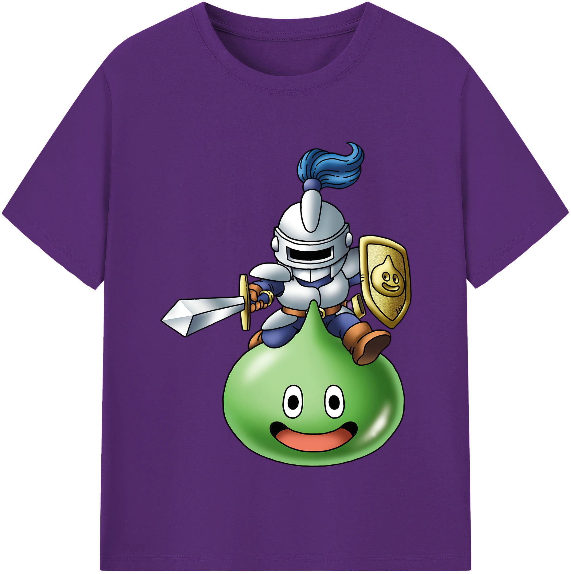 （画像用） ドラゴンクエスト Doragon Kuesuto Dragon Quest 綿100％半袖Tシャツ（フロントプリント）