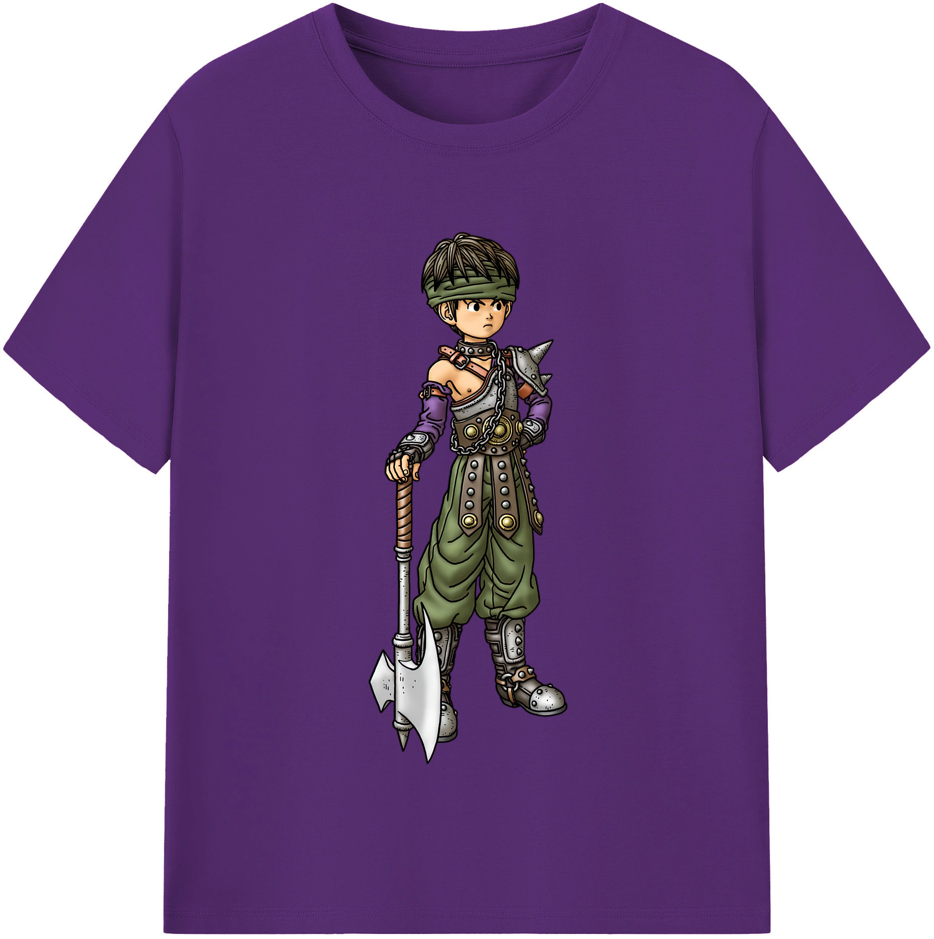 （画像用） ドラゴンクエスト Doragon Kuesuto Dragon Quest 綿100％半袖Tシャツ（フロントプリント）