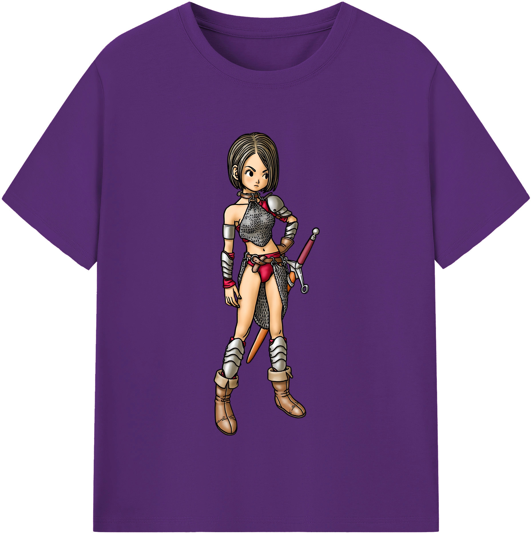 （画像用） ドラゴンクエスト Doragon Kuesuto Dragon Quest 綿100％半袖Tシャツ（フロントプリント）