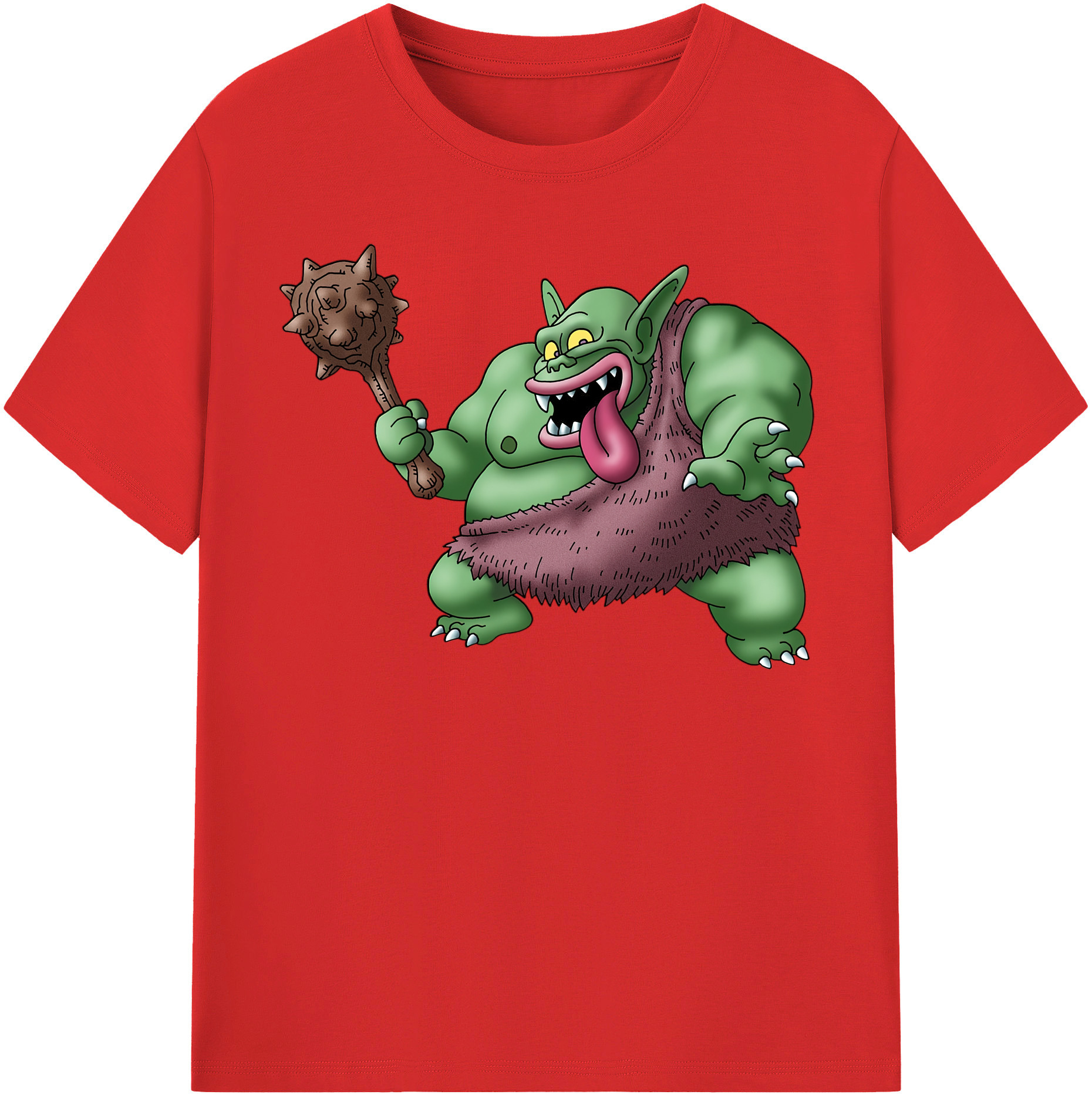 （画像用） ドラゴンクエスト Doragon Kuesuto Dragon Quest 綿100％半袖Tシャツ（フロントプリント）