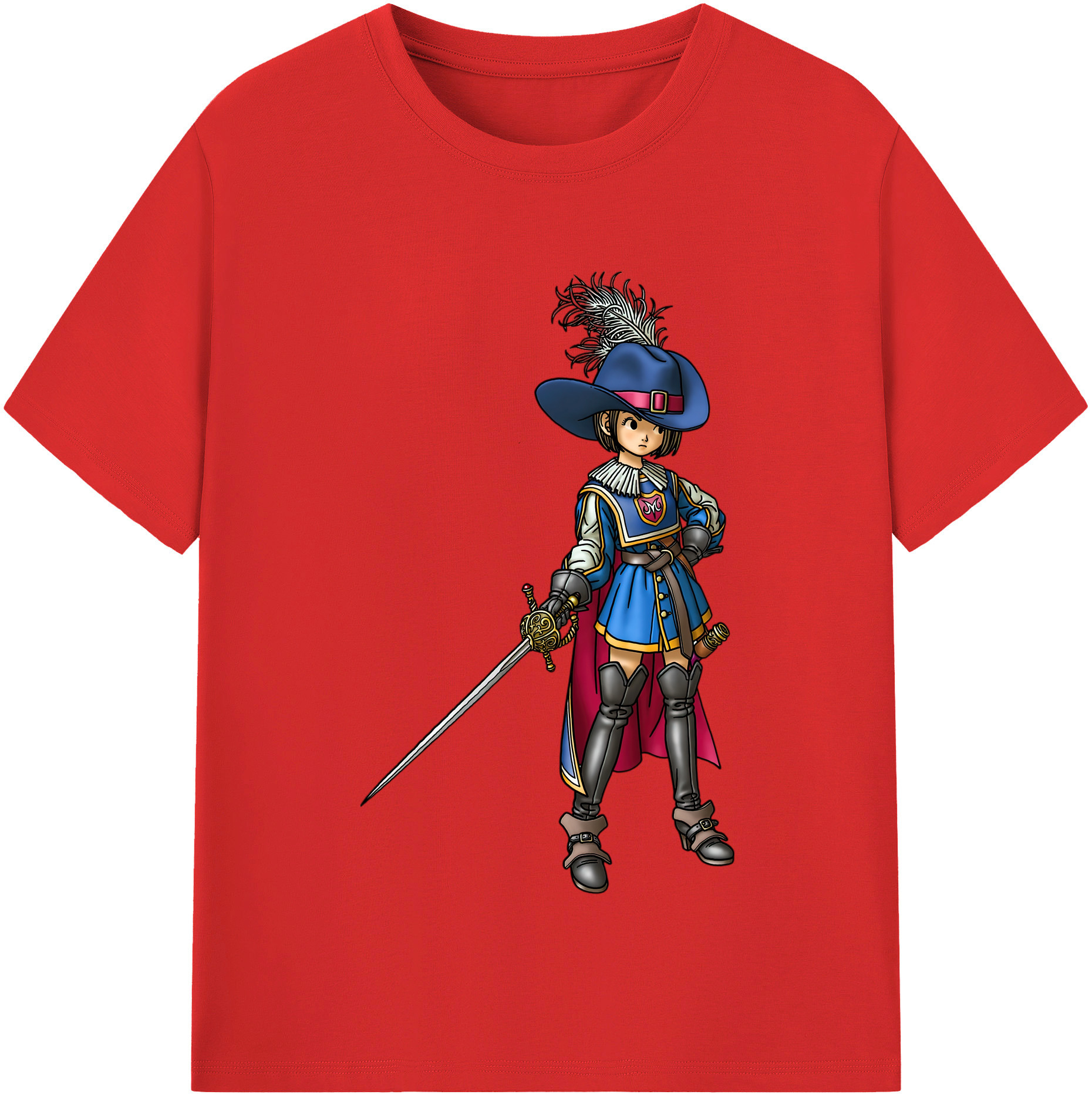（画像用） ドラゴンクエスト Doragon Kuesuto Dragon Quest 綿100％半袖Tシャツ（フロントプリント）