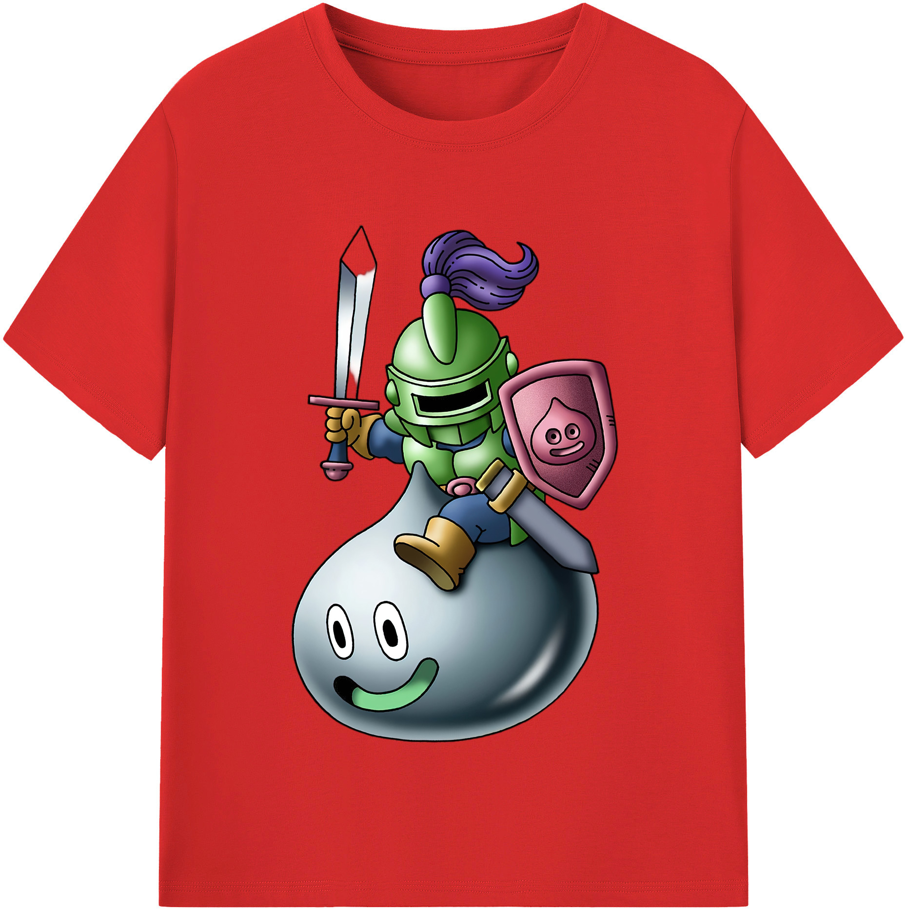 （画像用） ドラゴンクエスト Doragon Kuesuto Dragon Quest 綿100％半袖Tシャツ（フロントプリント）
