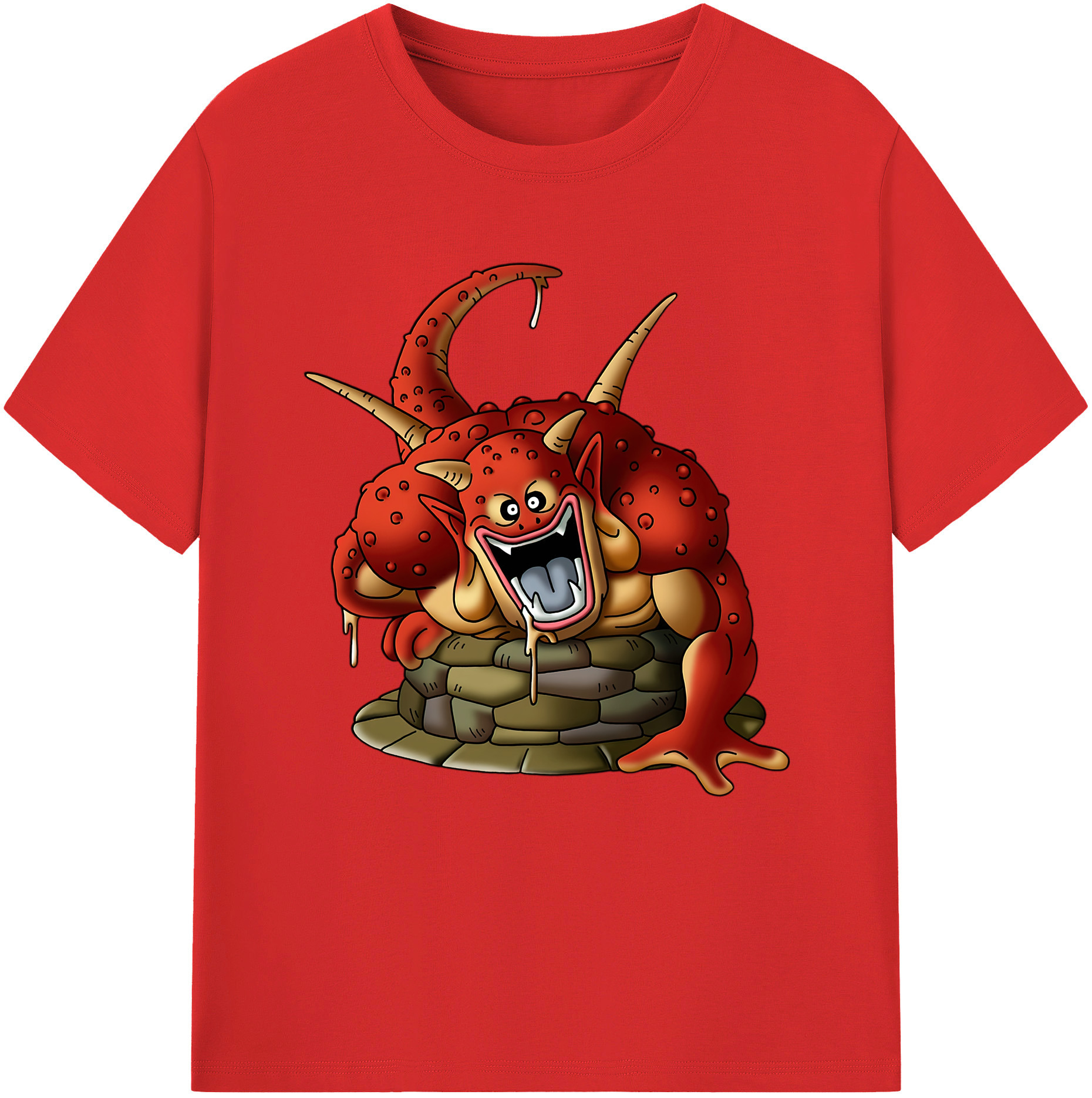（画像用） ドラゴンクエスト Doragon Kuesuto Dragon Quest 綿100％半袖Tシャツ（フロントプリント）