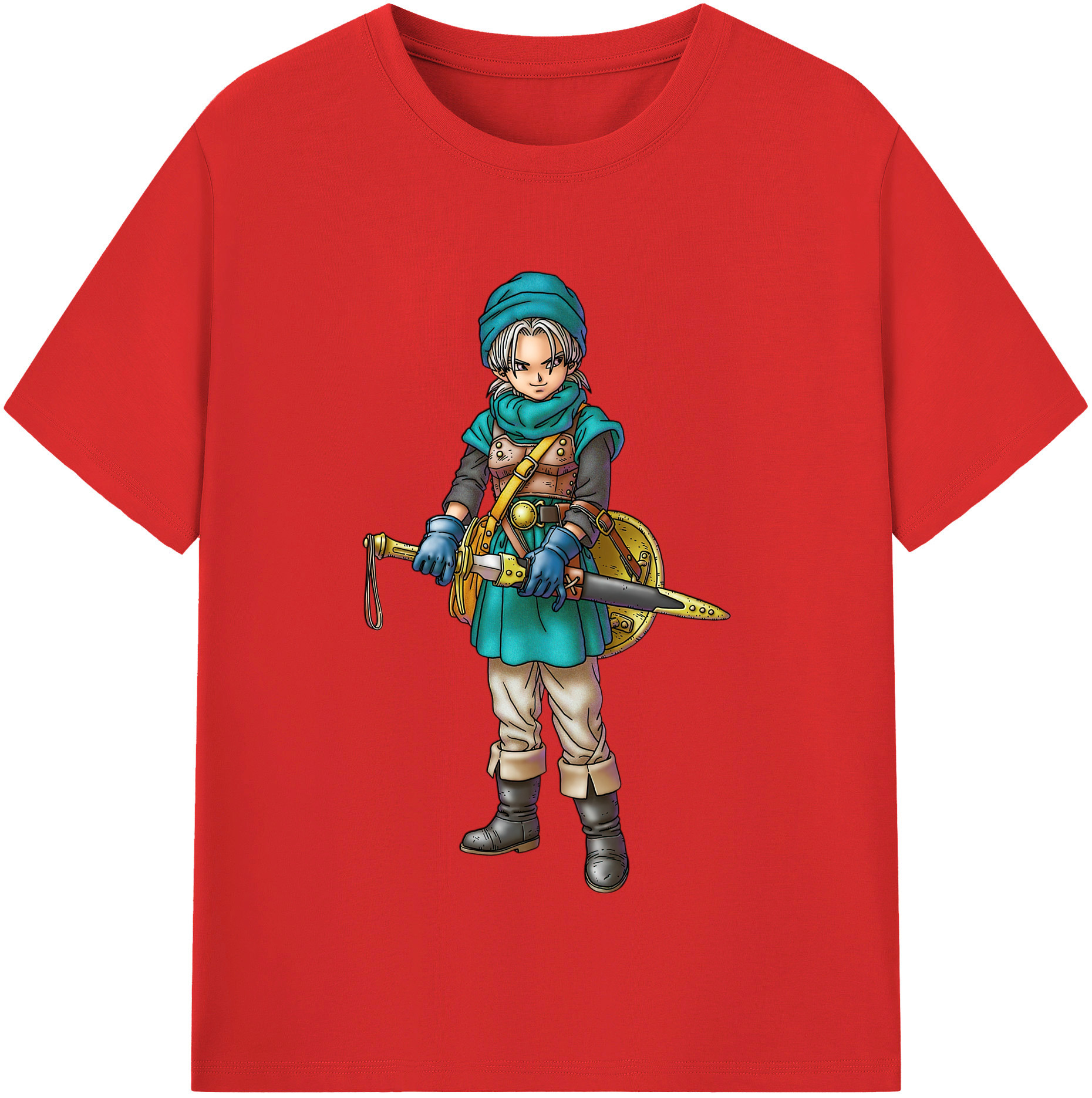 （画像用） ドラゴンクエスト Doragon Kuesuto Dragon Quest 綿100％半袖Tシャツ（フロントプリント）