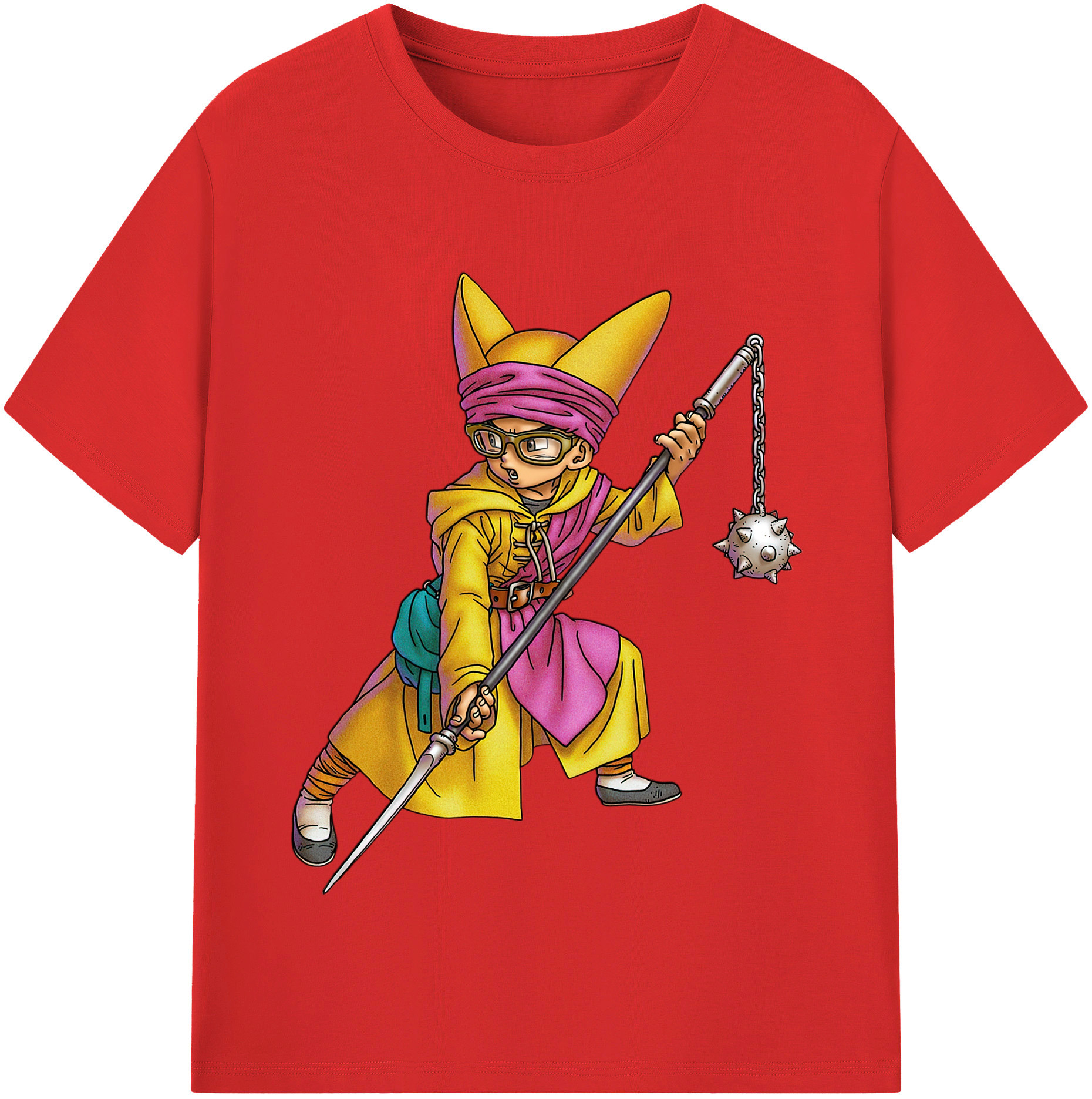 （画像用） ドラゴンクエスト Doragon Kuesuto Dragon Quest 綿100％半袖Tシャツ（フロントプリント）