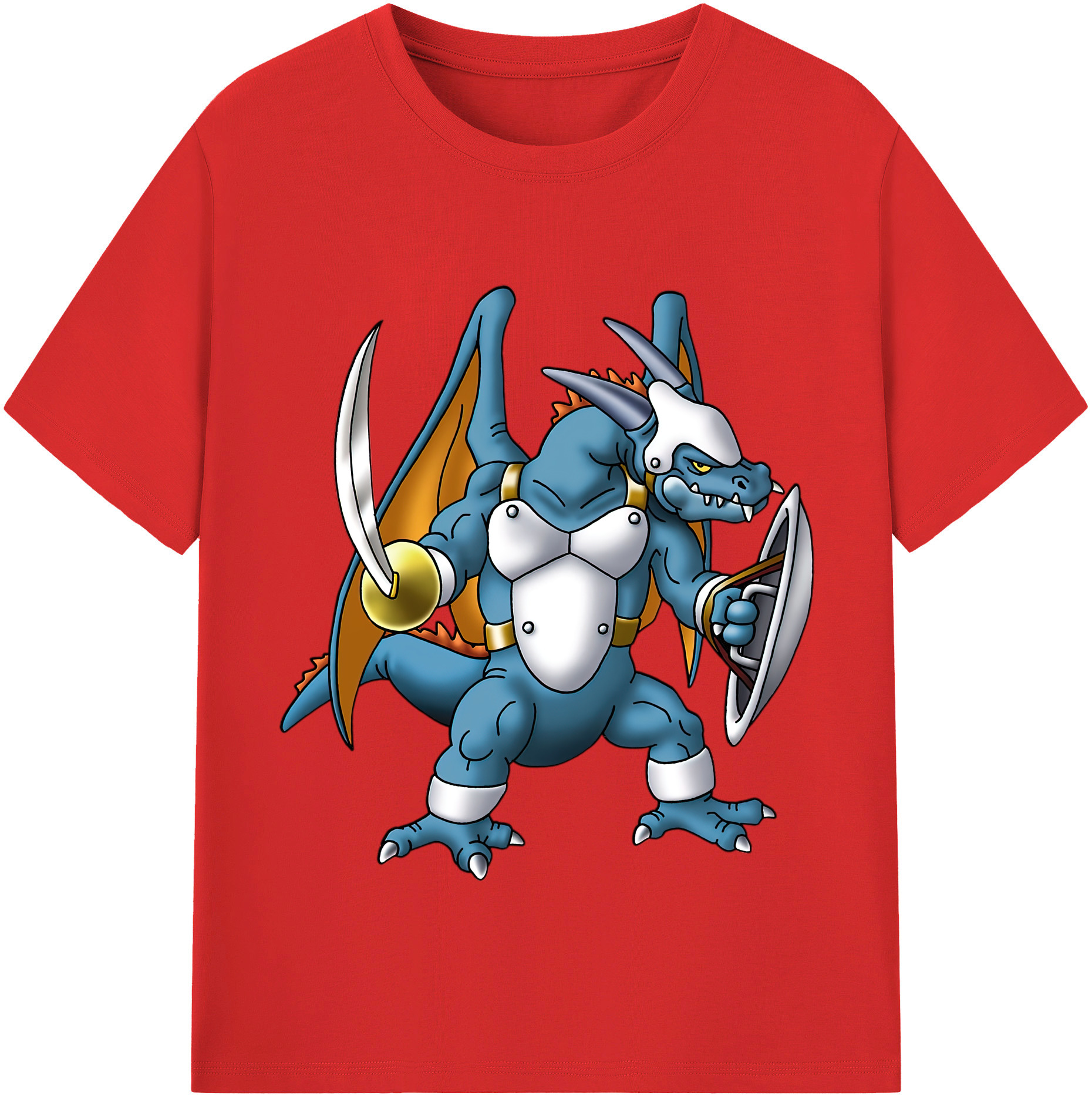 （画像用） ドラゴンクエスト Doragon Kuesuto Dragon Quest 綿100％半袖Tシャツ（フロントプリント）