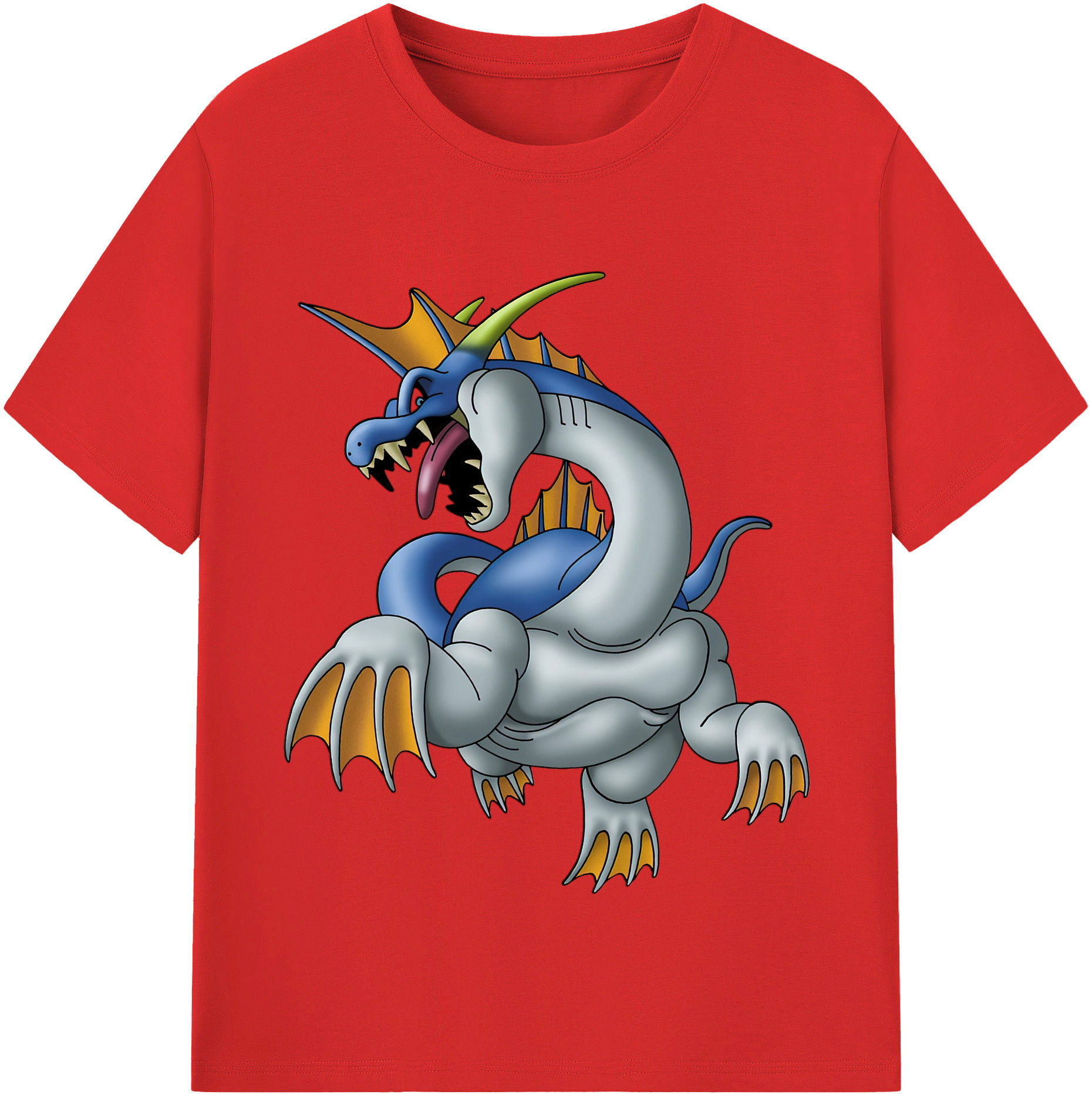 （画像用） ドラゴンクエスト Doragon Kuesuto Dragon Quest 綿100％半袖Tシャツ（フロントプリント）