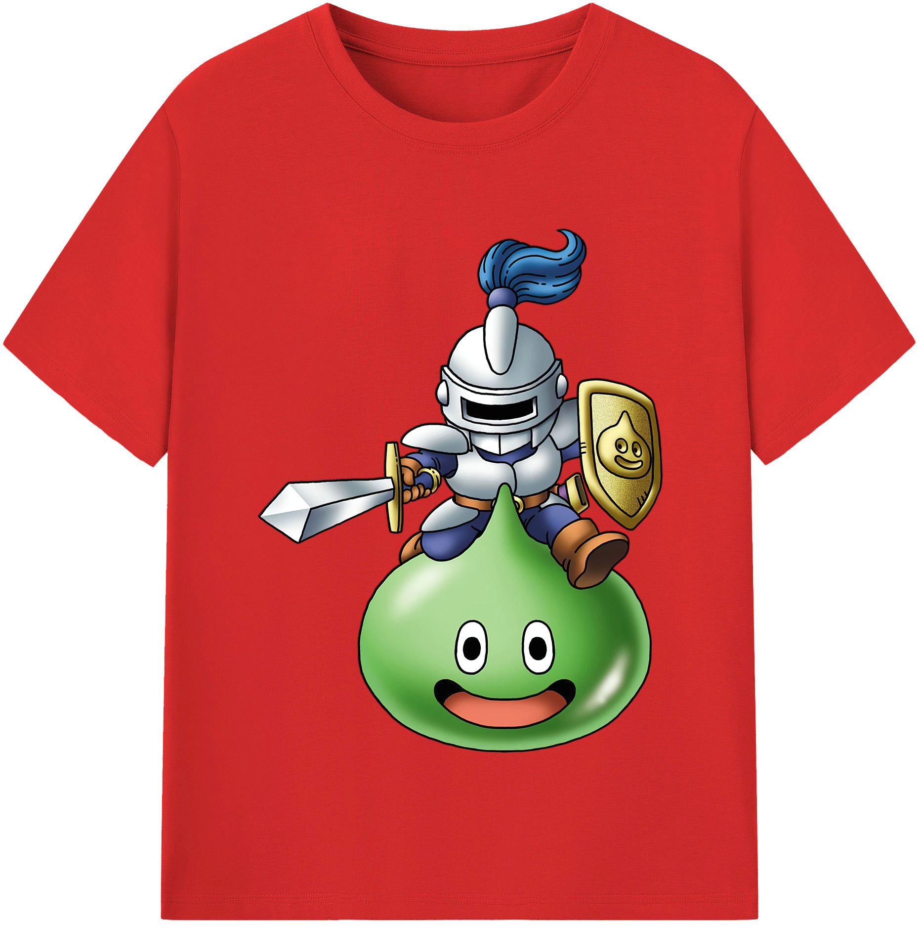 （画像用） ドラゴンクエスト Doragon Kuesuto Dragon Quest 綿100％半袖Tシャツ（フロントプリント）