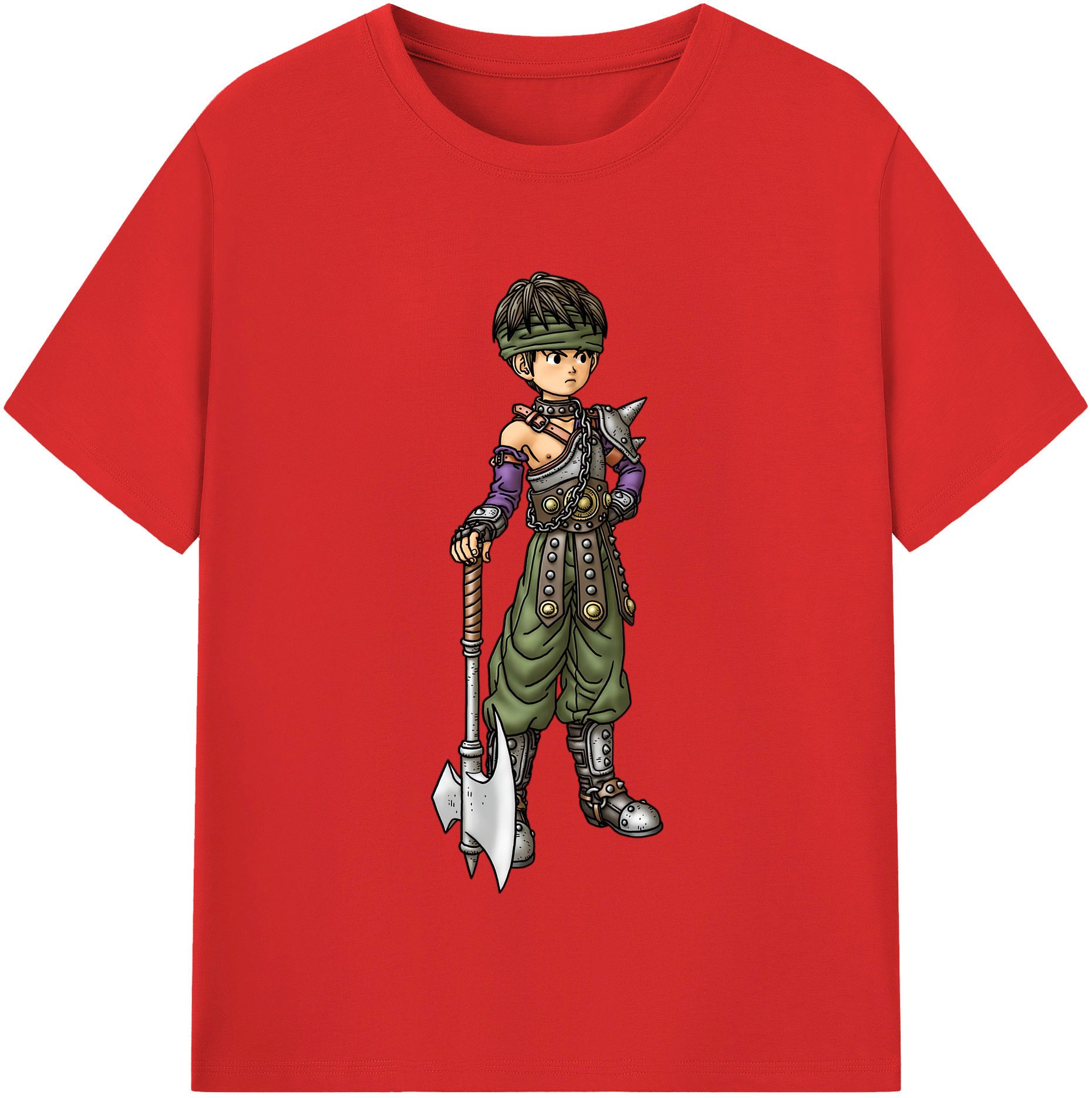 （画像用） ドラゴンクエスト Doragon Kuesuto Dragon Quest 綿100％半袖Tシャツ（フロントプリント）