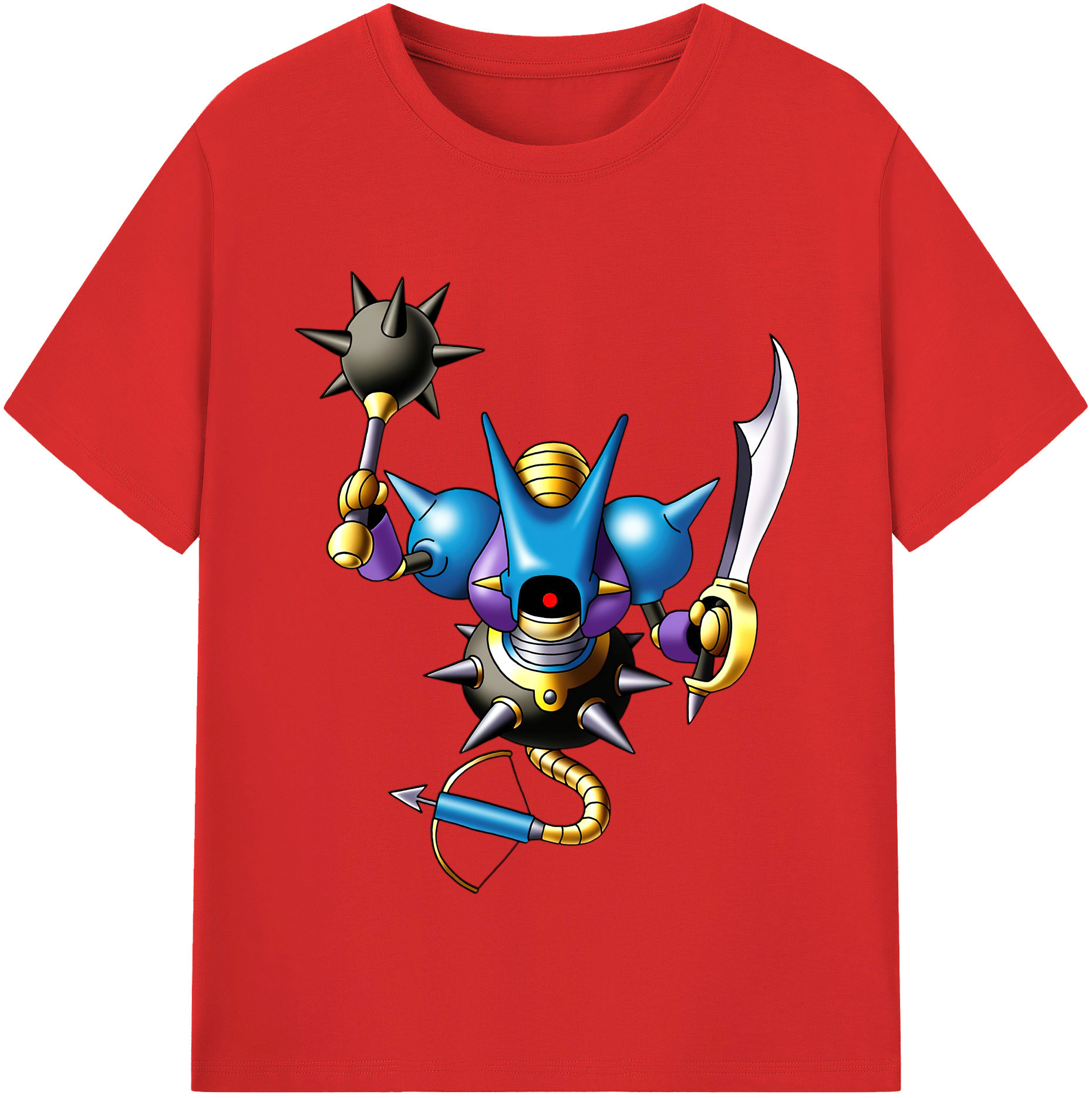 （画像用） ドラゴンクエスト Doragon Kuesuto Dragon Quest 綿100％半袖Tシャツ（フロントプリント）