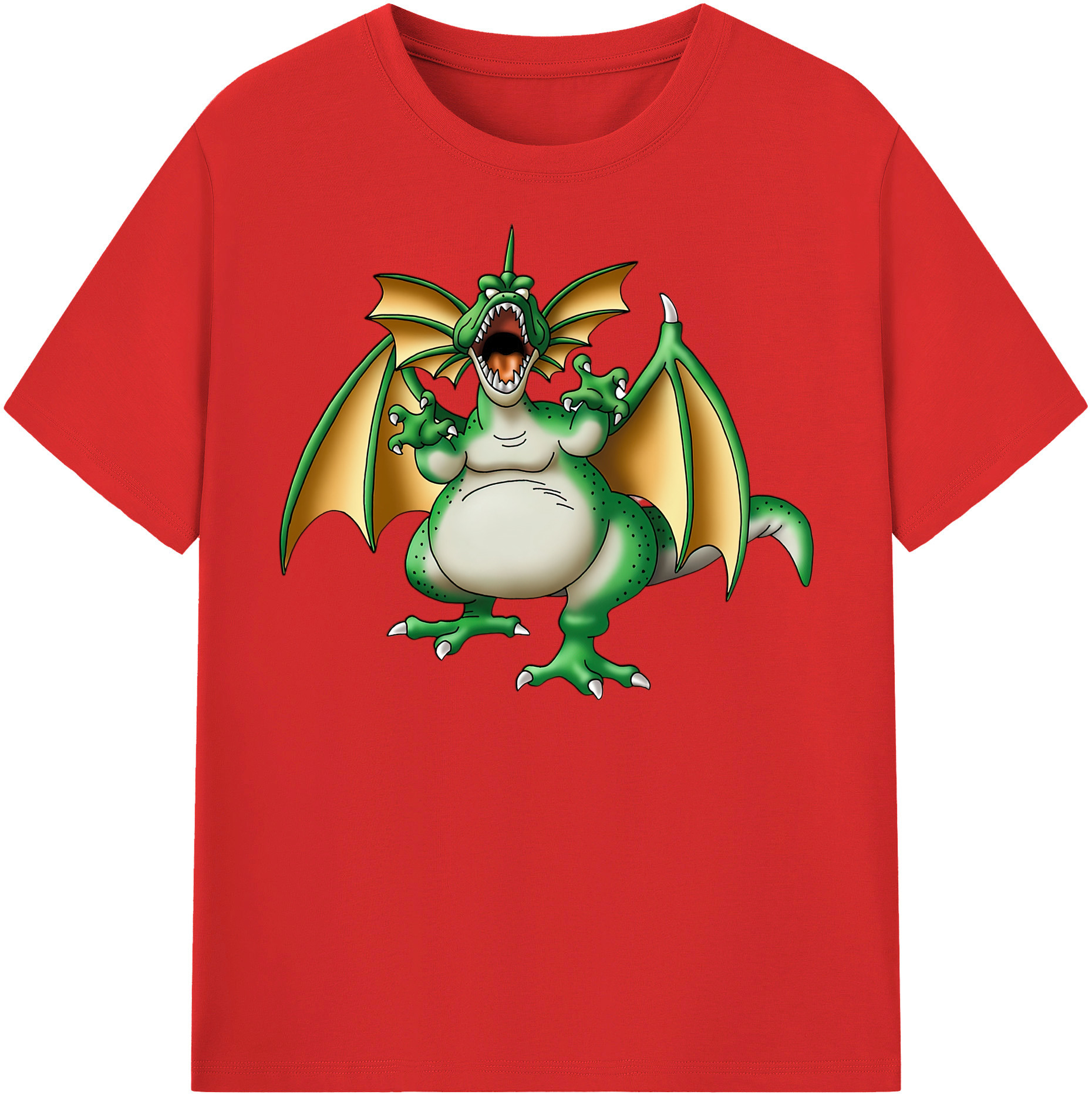 （画像用） ドラゴンクエスト Doragon Kuesuto Dragon Quest 綿100％半袖Tシャツ（フロントプリント）