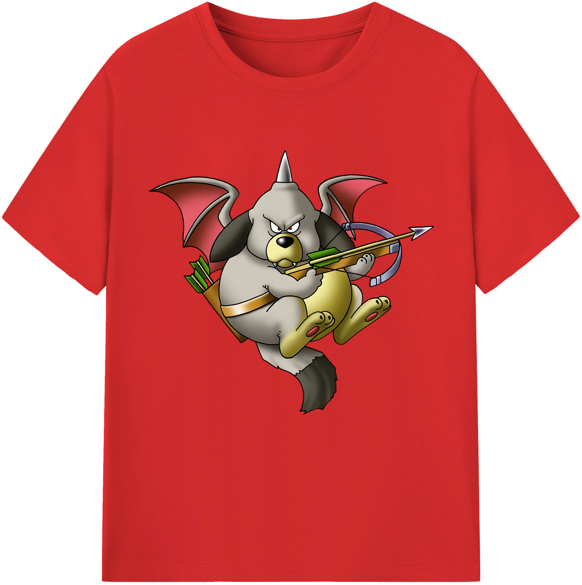 （画像用） ドラゴンクエスト Doragon Kuesuto Dragon Quest 綿100％半袖Tシャツ（フロントプリント）