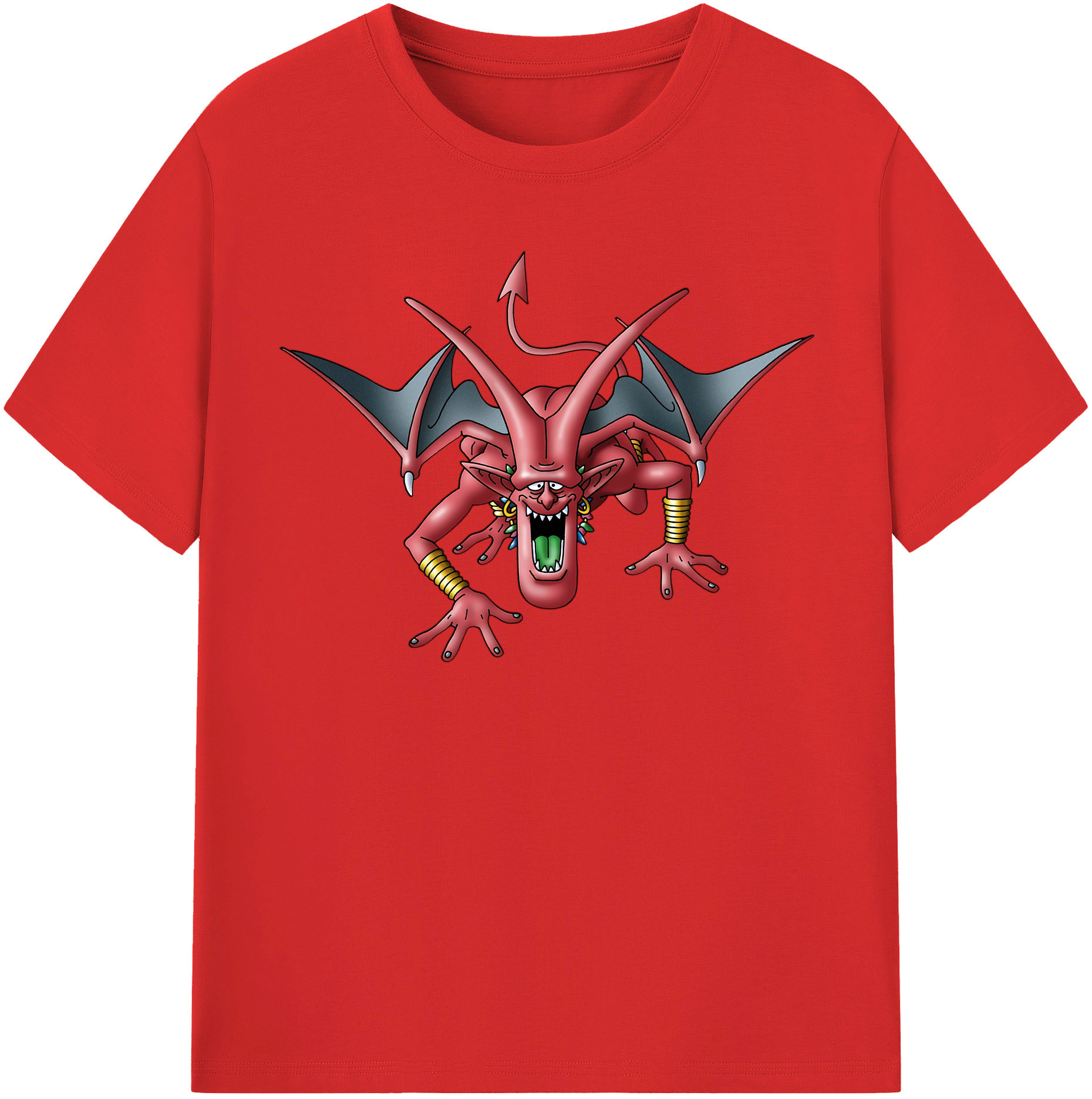 （画像用） ドラゴンクエスト Doragon Kuesuto Dragon Quest 綿100％半袖Tシャツ（フロントプリント）