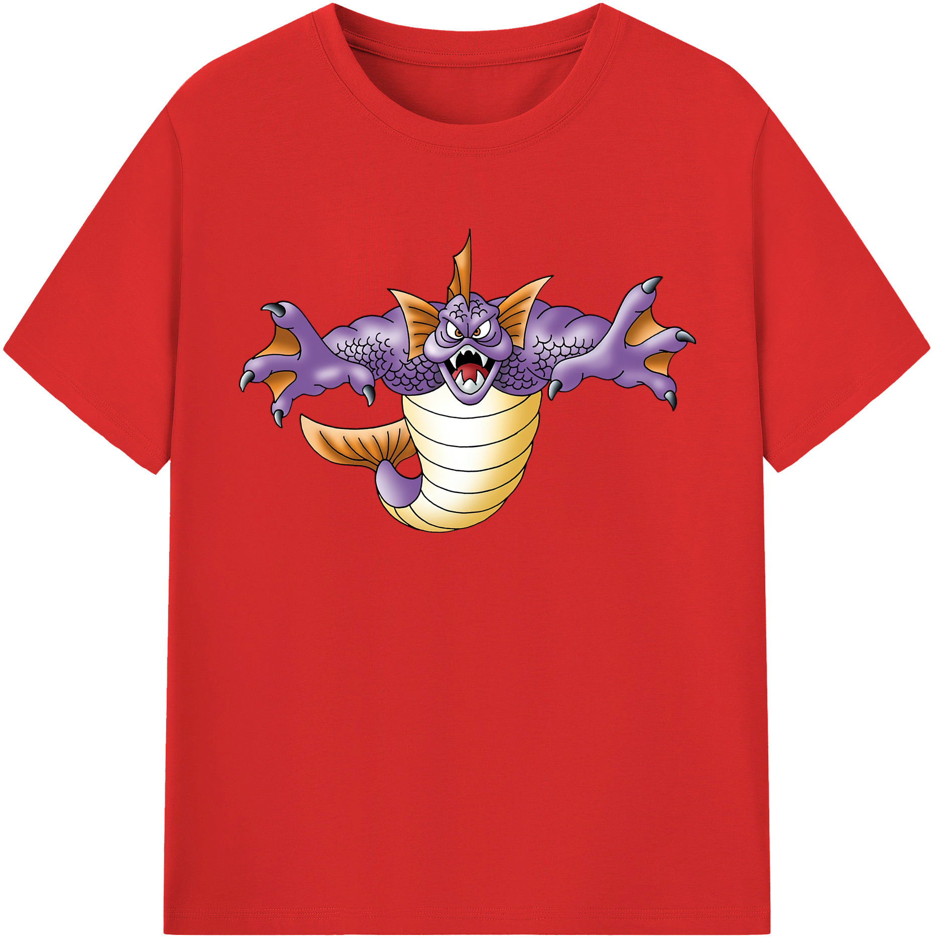 （画像用） ドラゴンクエスト Doragon Kuesuto Dragon Quest 綿100％半袖Tシャツ（フロントプリント）