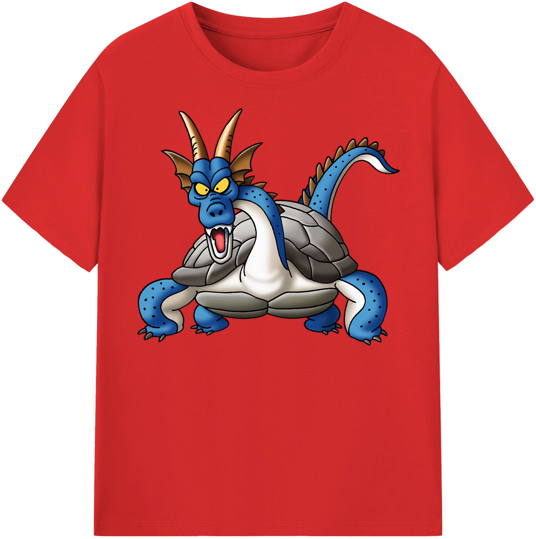 （画像用） ドラゴンクエスト Doragon Kuesuto Dragon Quest 綿100％半袖Tシャツ（フロントプリント）