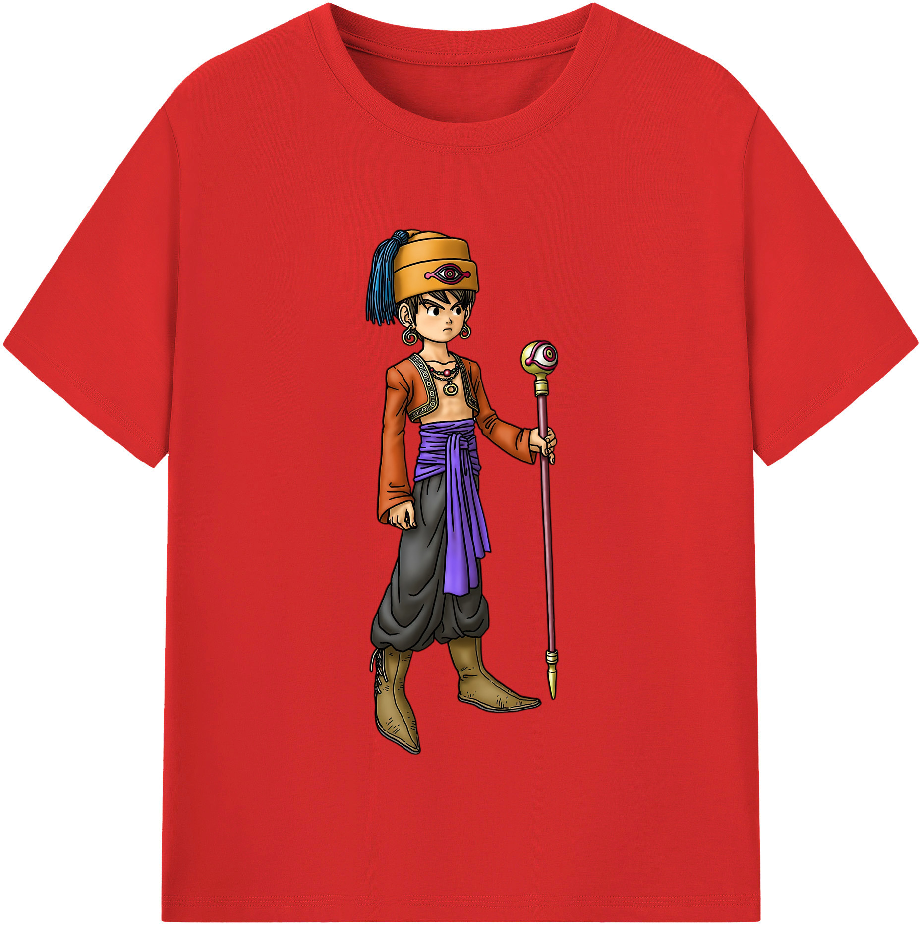 （画像用） ドラゴンクエスト Doragon Kuesuto Dragon Quest 綿100％半袖Tシャツ（フロントプリント）