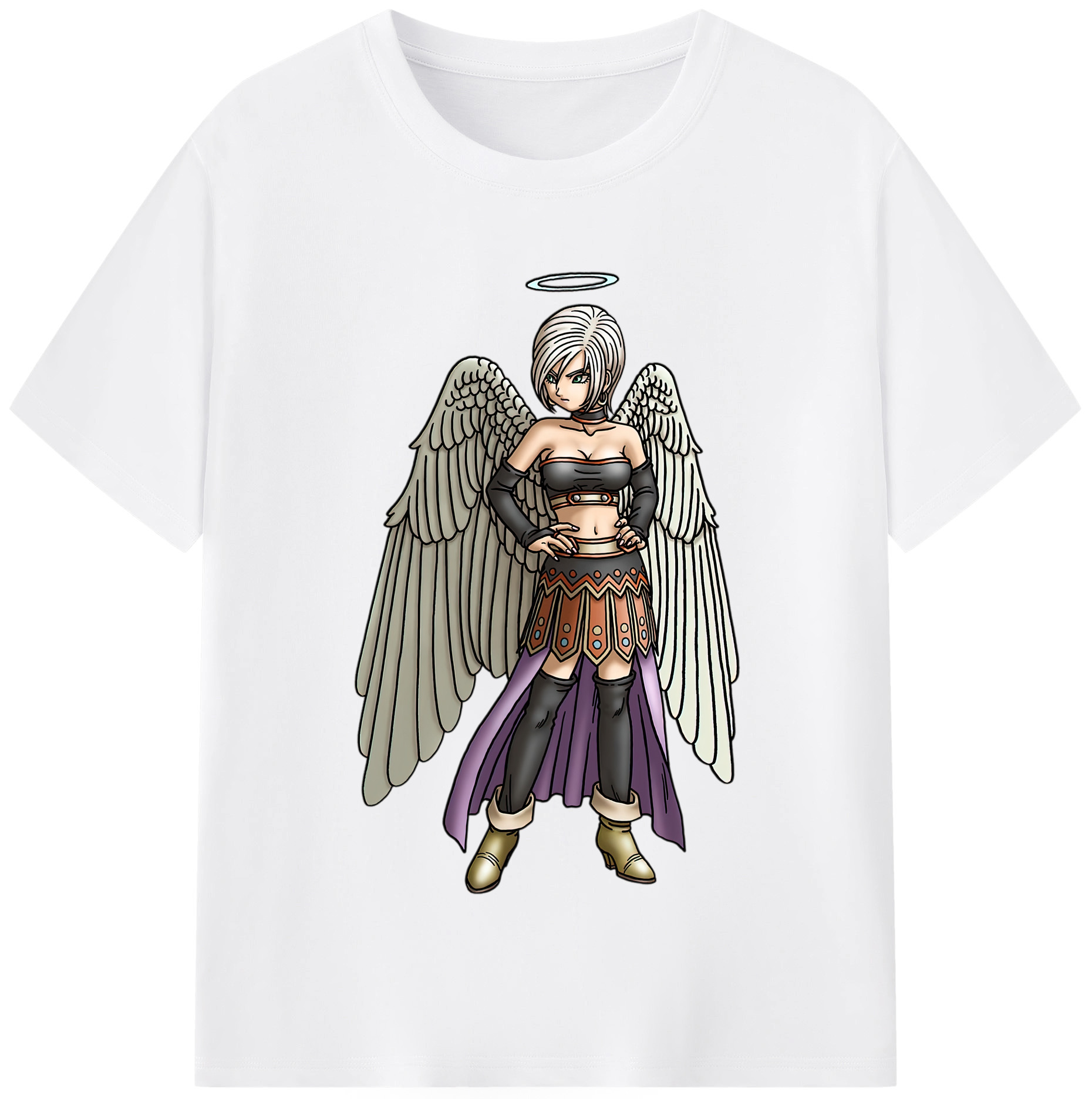 （画像用） ドラゴンクエスト Doragon Kuesuto Dragon Quest 綿100％半袖Tシャツ（フロントプリント）