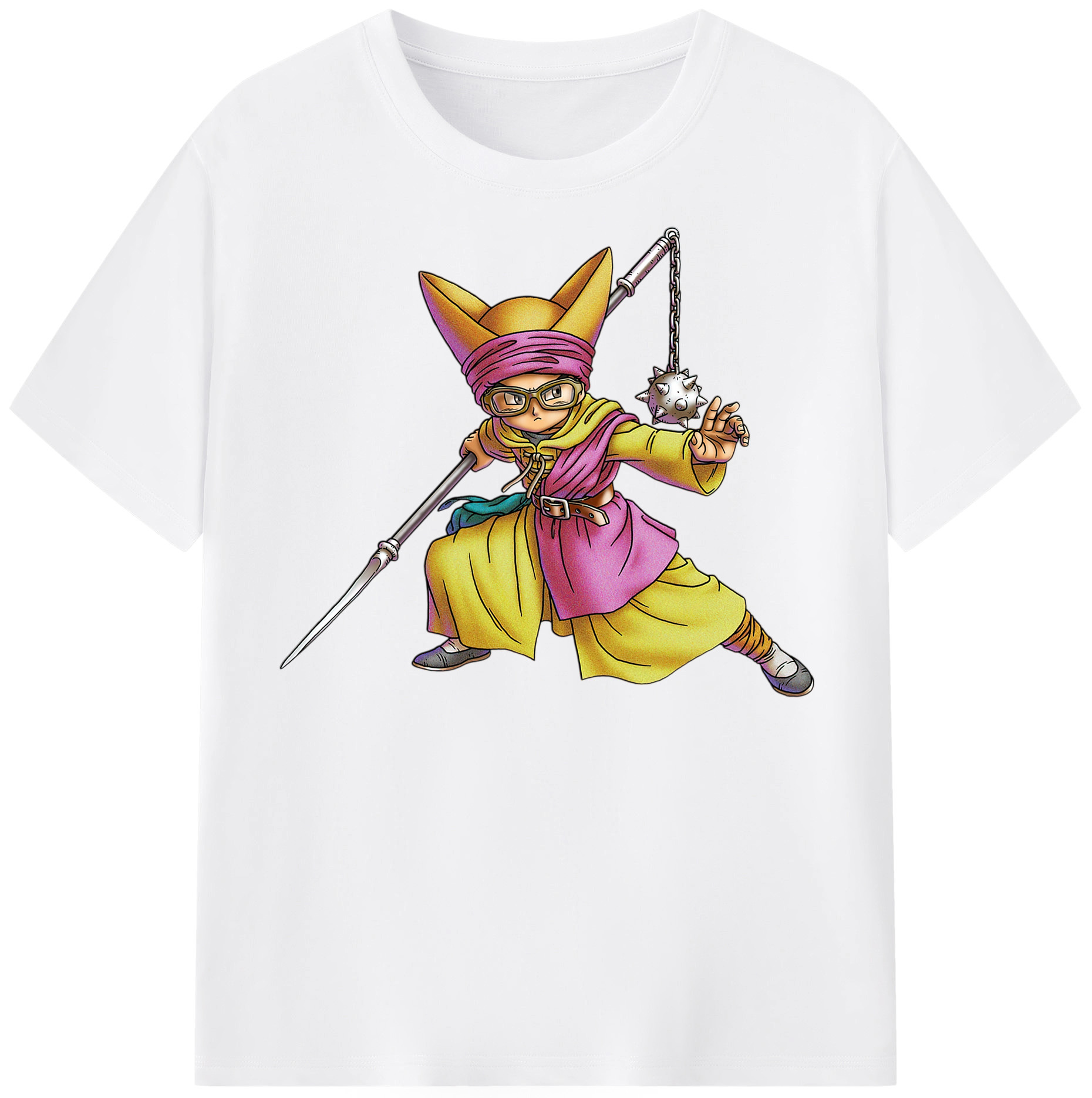 （画像用） ドラゴンクエスト Doragon Kuesuto Dragon Quest 綿100％半袖Tシャツ（フロントプリント）