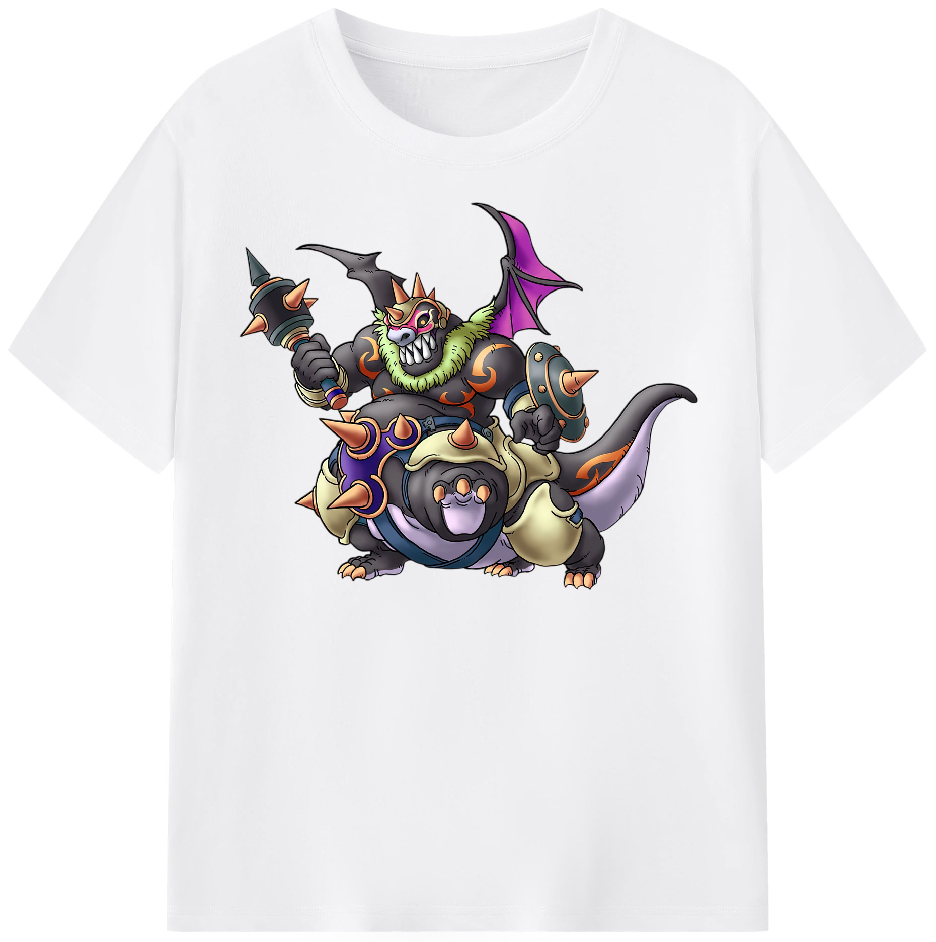 （画像用） ドラゴンクエスト Doragon Kuesuto Dragon Quest 綿100％半袖Tシャツ（フロントプリント）