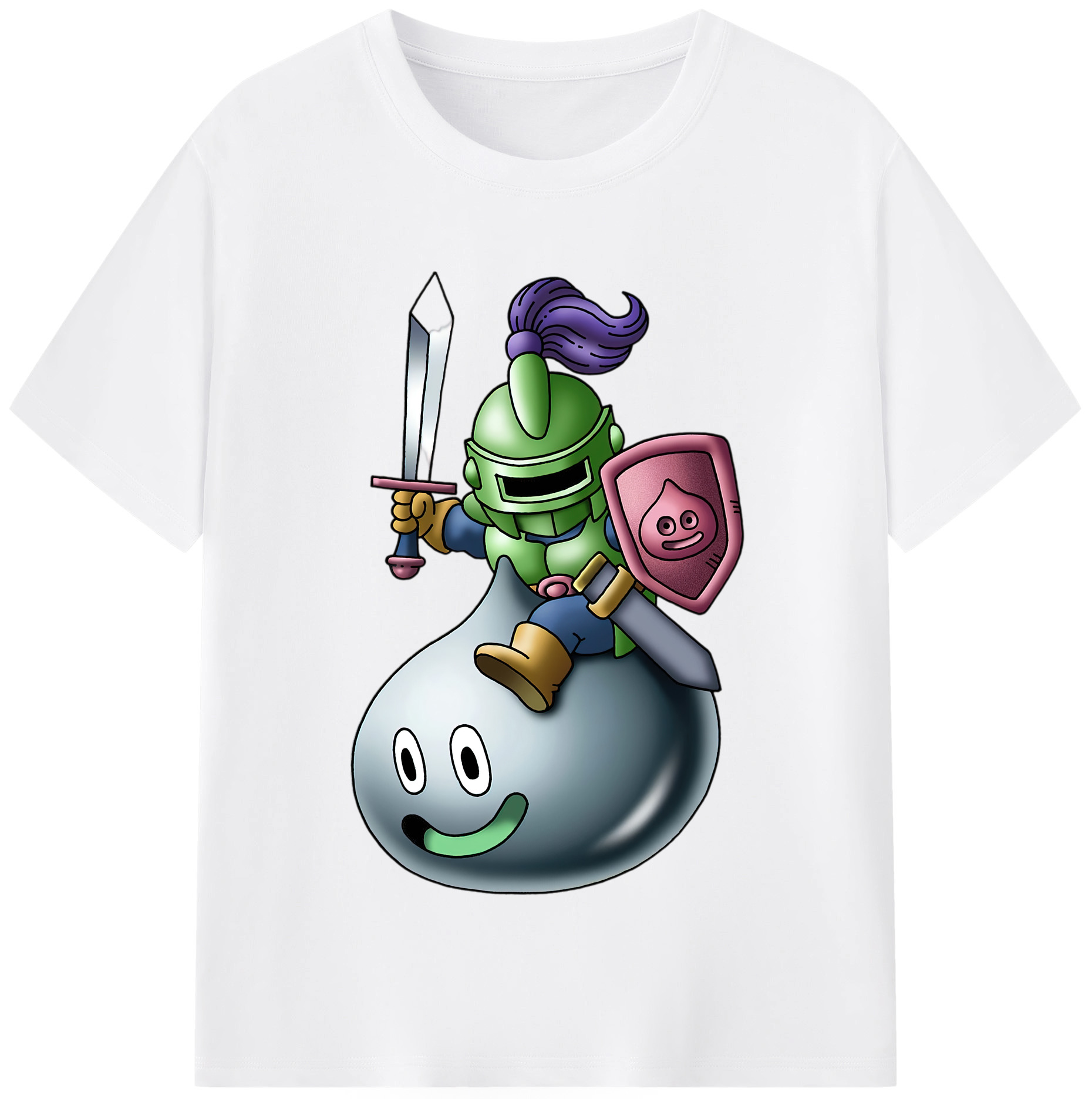 （画像用） ドラゴンクエスト Doragon Kuesuto Dragon Quest 綿100％半袖Tシャツ（フロントプリント）