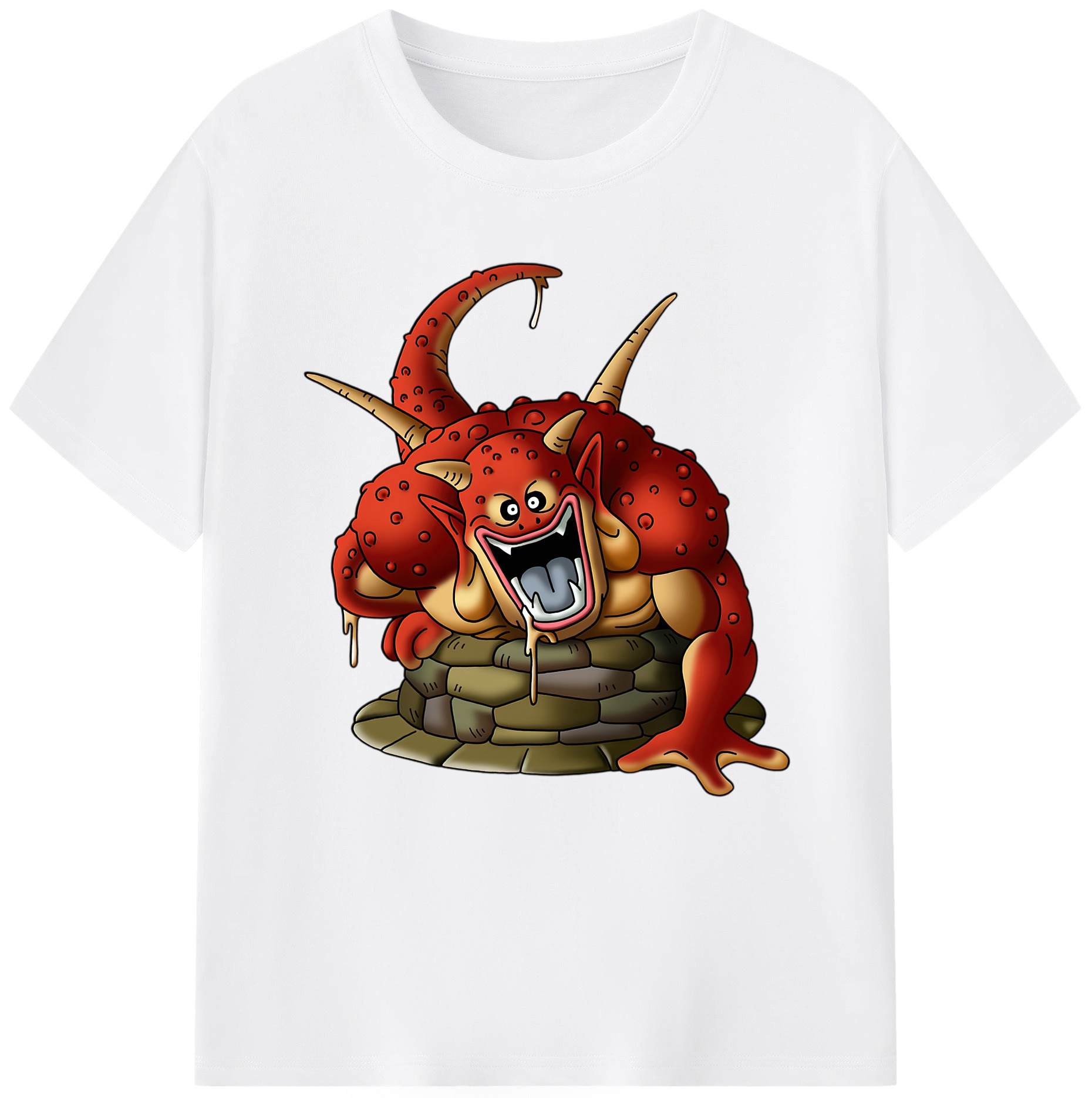 （画像用） ドラゴンクエスト Doragon Kuesuto Dragon Quest 綿100％半袖Tシャツ（フロントプリント）
