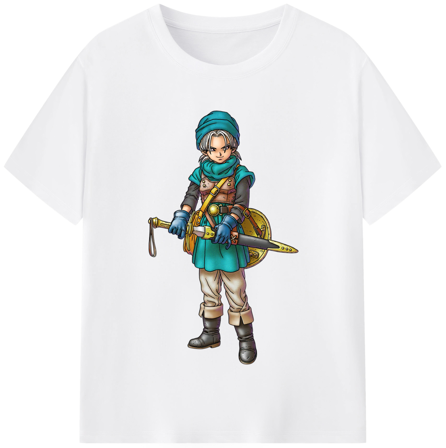 （画像用） ドラゴンクエスト Doragon Kuesuto Dragon Quest 綿100％半袖Tシャツ（フロントプリント）