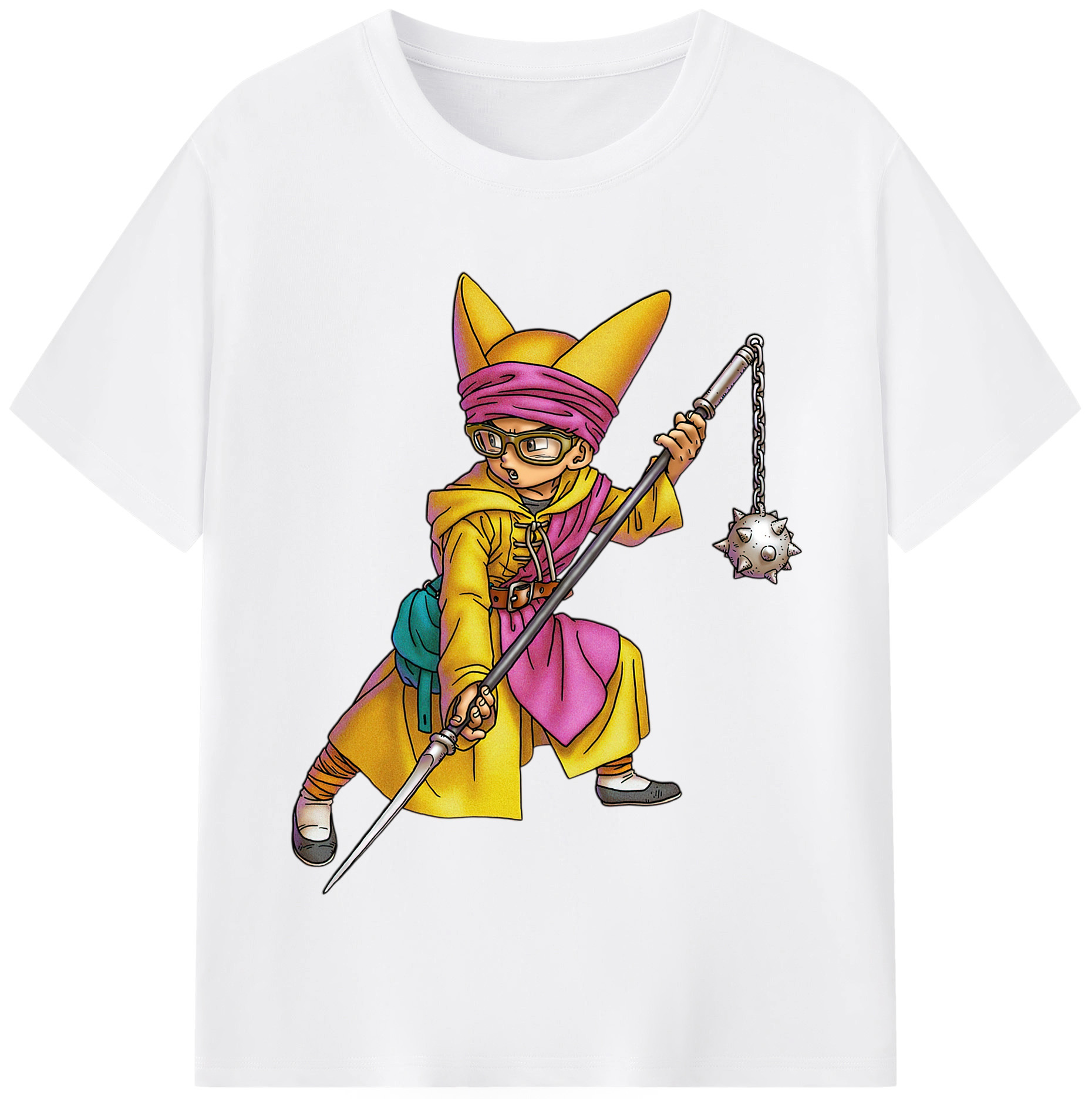 （画像用） ドラゴンクエスト Doragon Kuesuto Dragon Quest 綿100％半袖Tシャツ（フロントプリント）