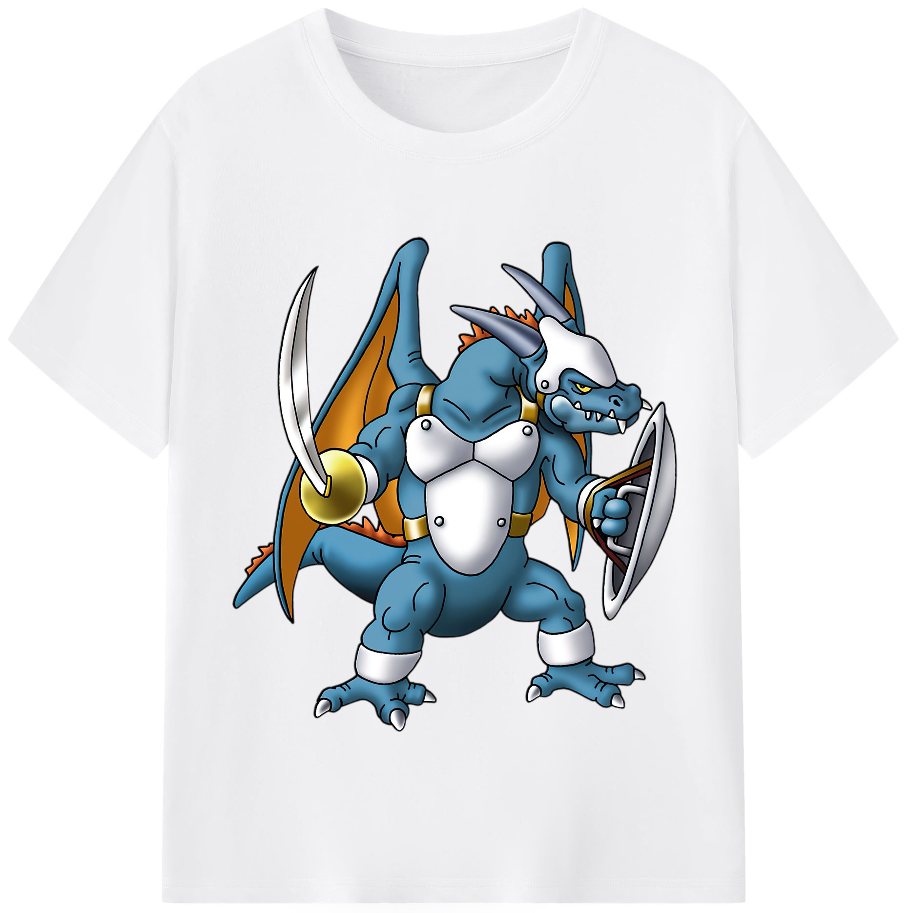 （画像用） ドラゴンクエスト Doragon Kuesuto Dragon Quest 綿100％半袖Tシャツ（フロントプリント）